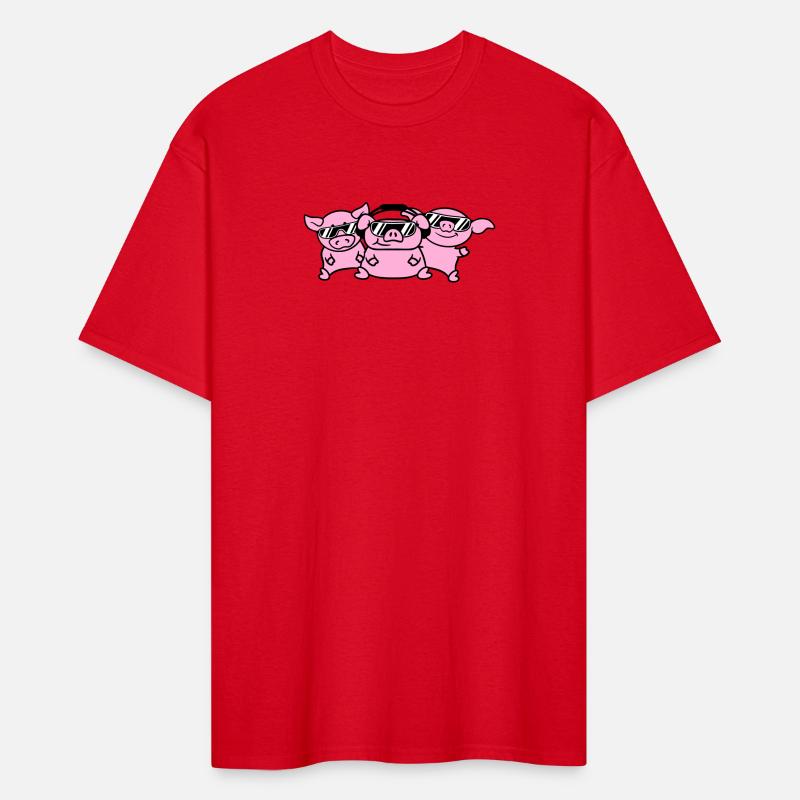 3 Little DJ Pigs Funny Cool Friends Team Crew Fun