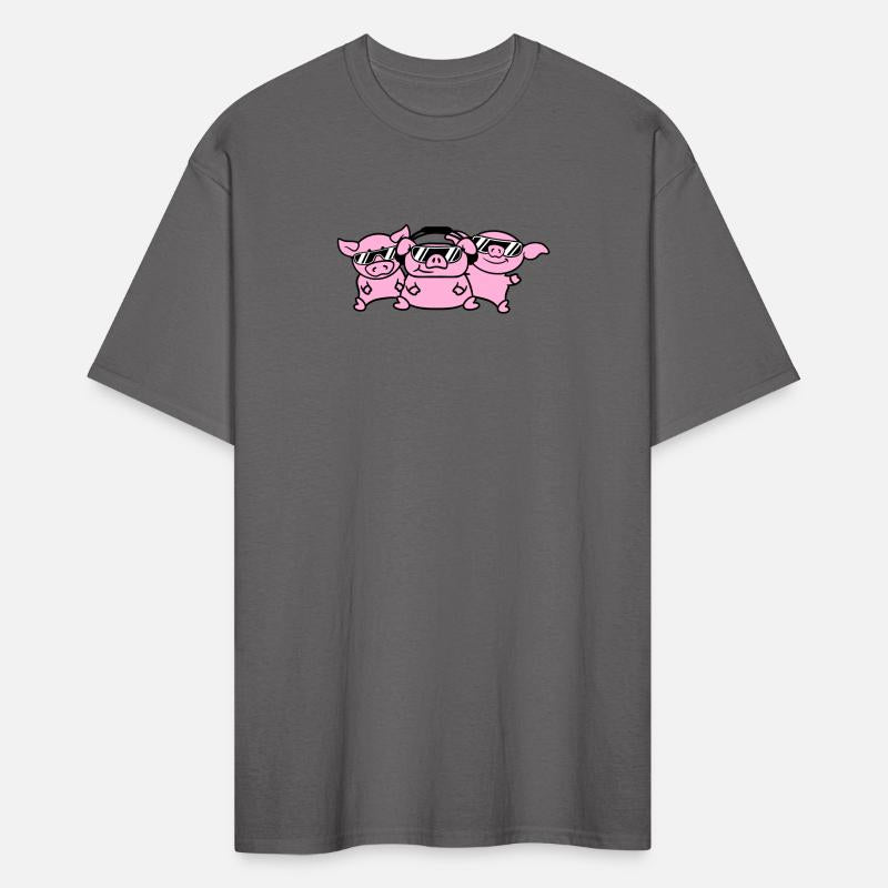 3 Little DJ Pigs Funny Cool Friends Team Crew Fun