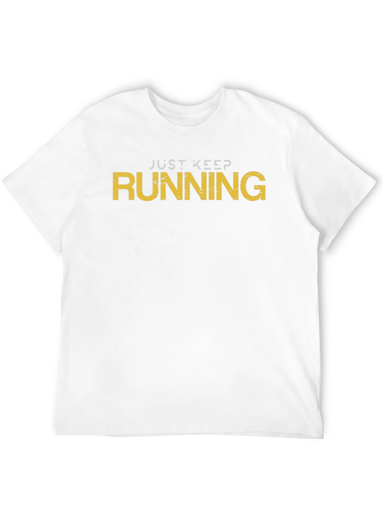 Just Keep Running Black Graphic T-Shirt