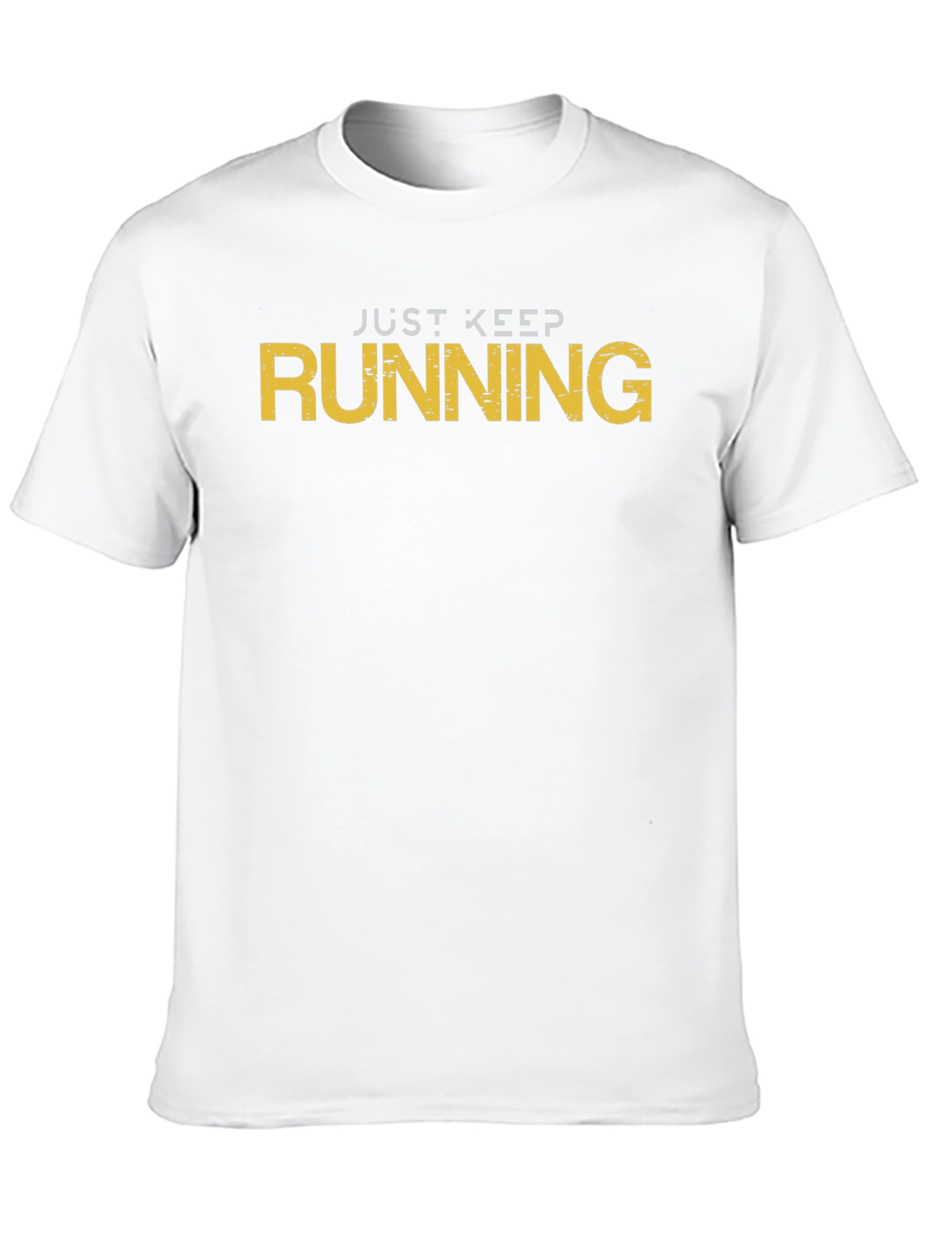 Just Keep Running Black Graphic T-Shirt