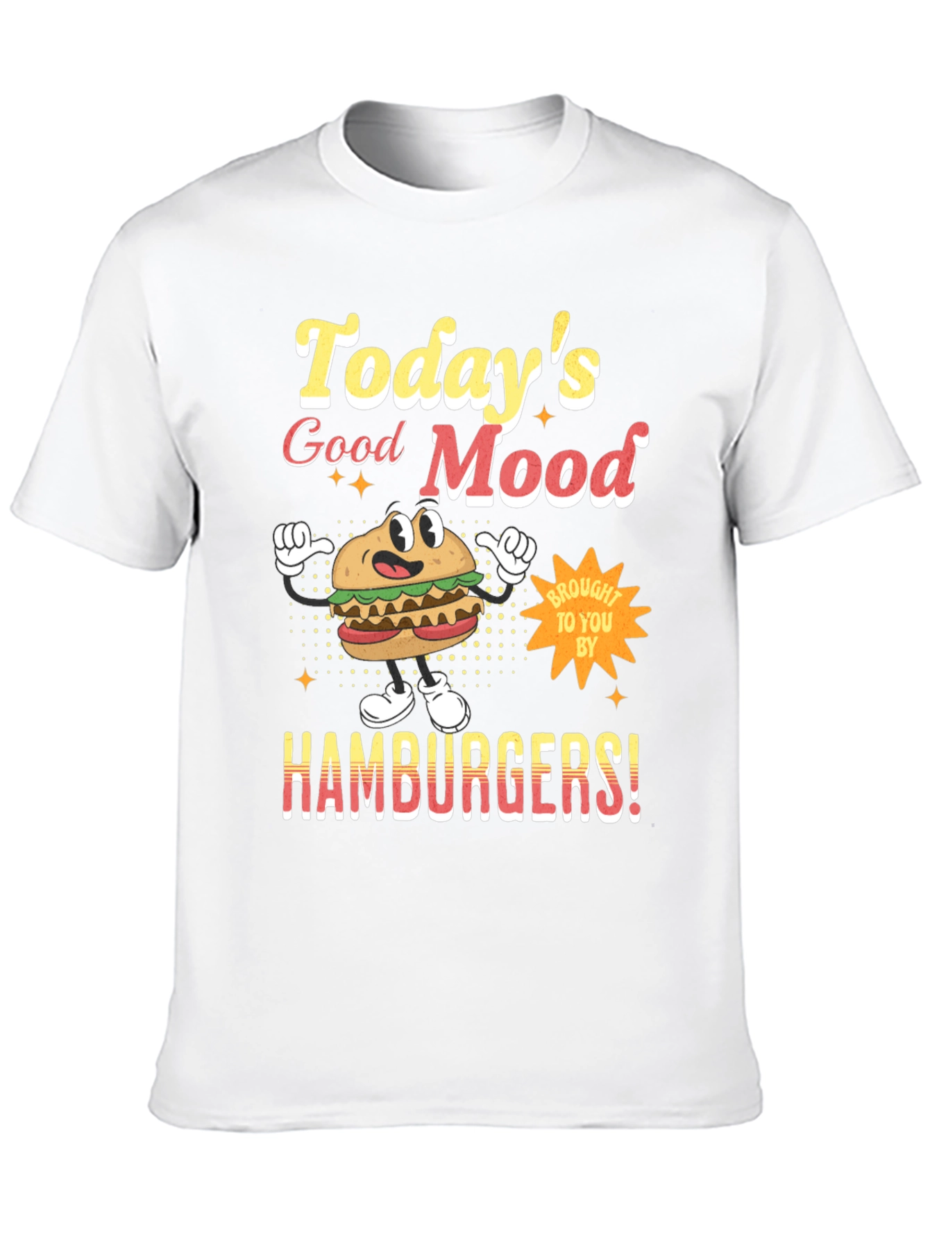 Todays Good Mood Hamburgers Black Graphic Tee