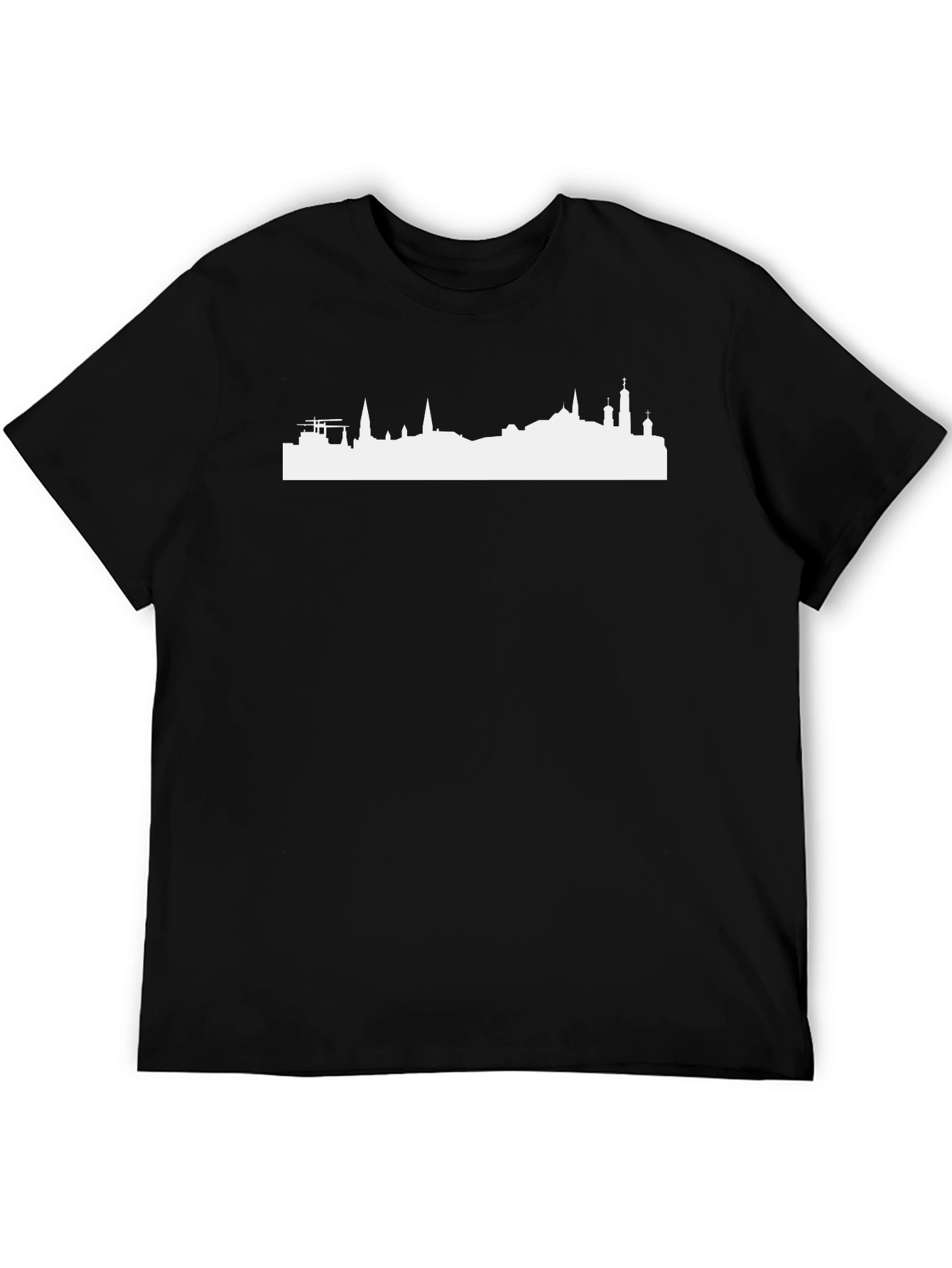 Skyline Graphic Tee - Mens Black Cotton T-Shirt