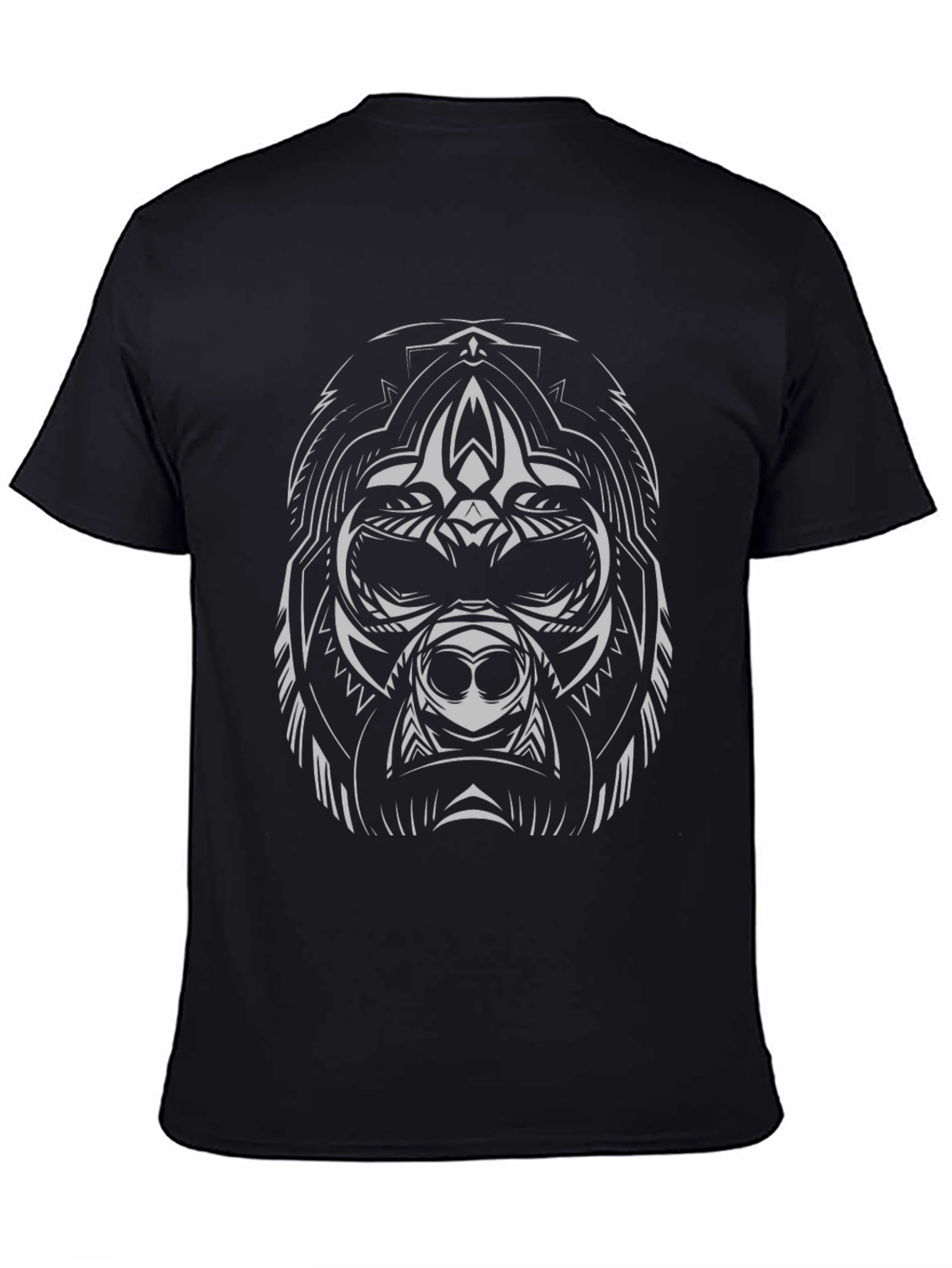 Tribal Gorilla Graphic Tee - Black