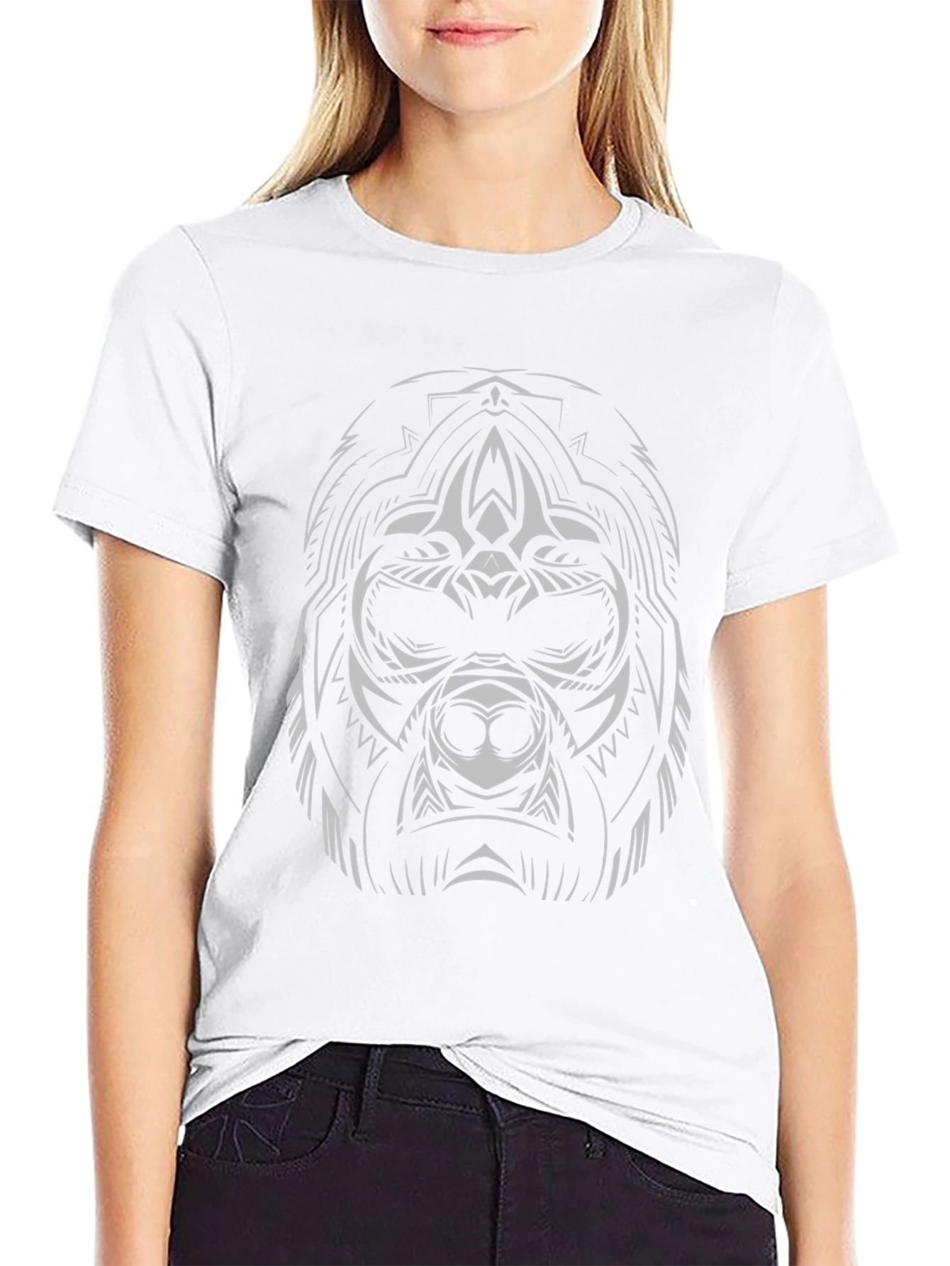 Tribal Gorilla Graphic Tee - Black