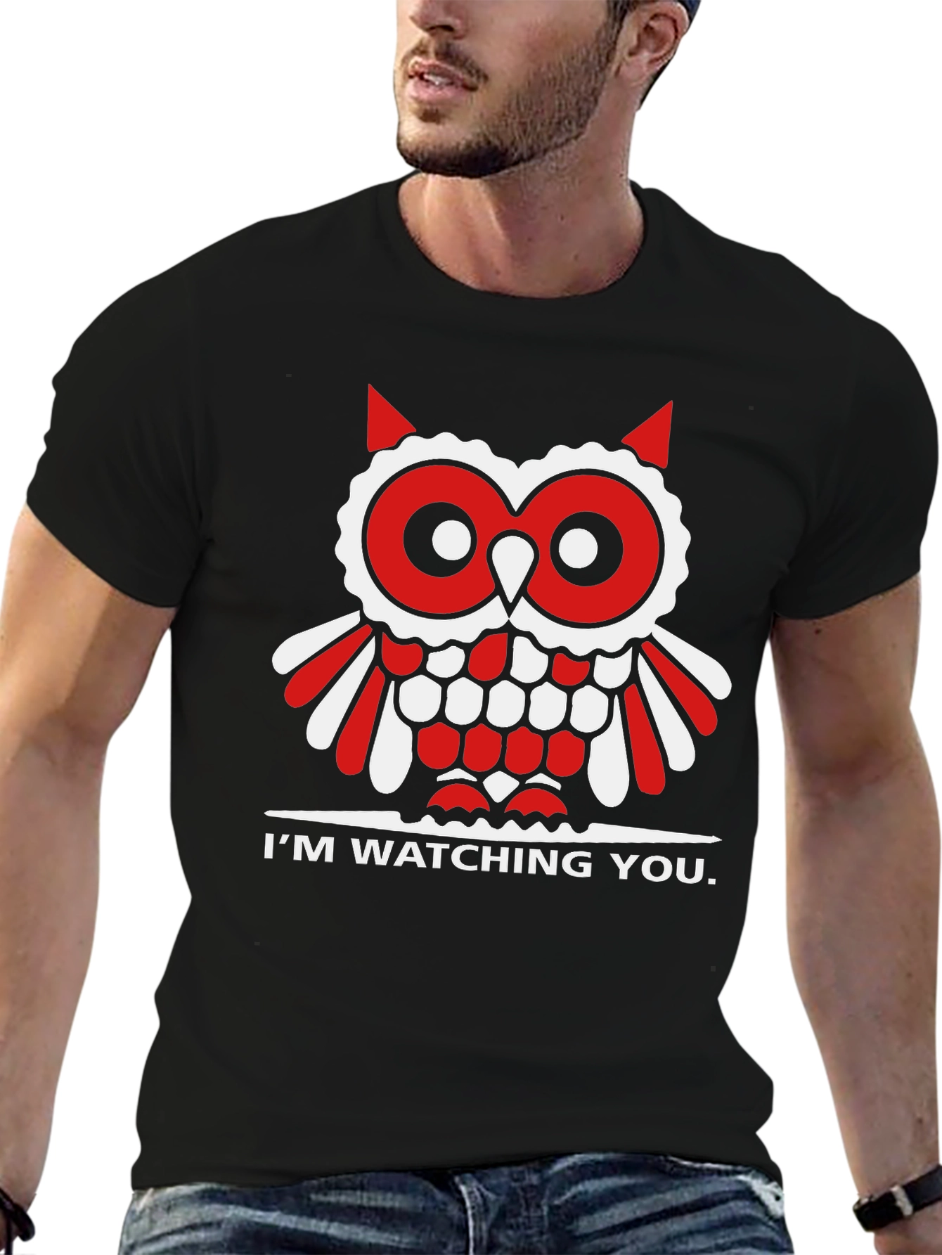 Owl Im Watching You Graphic Tee