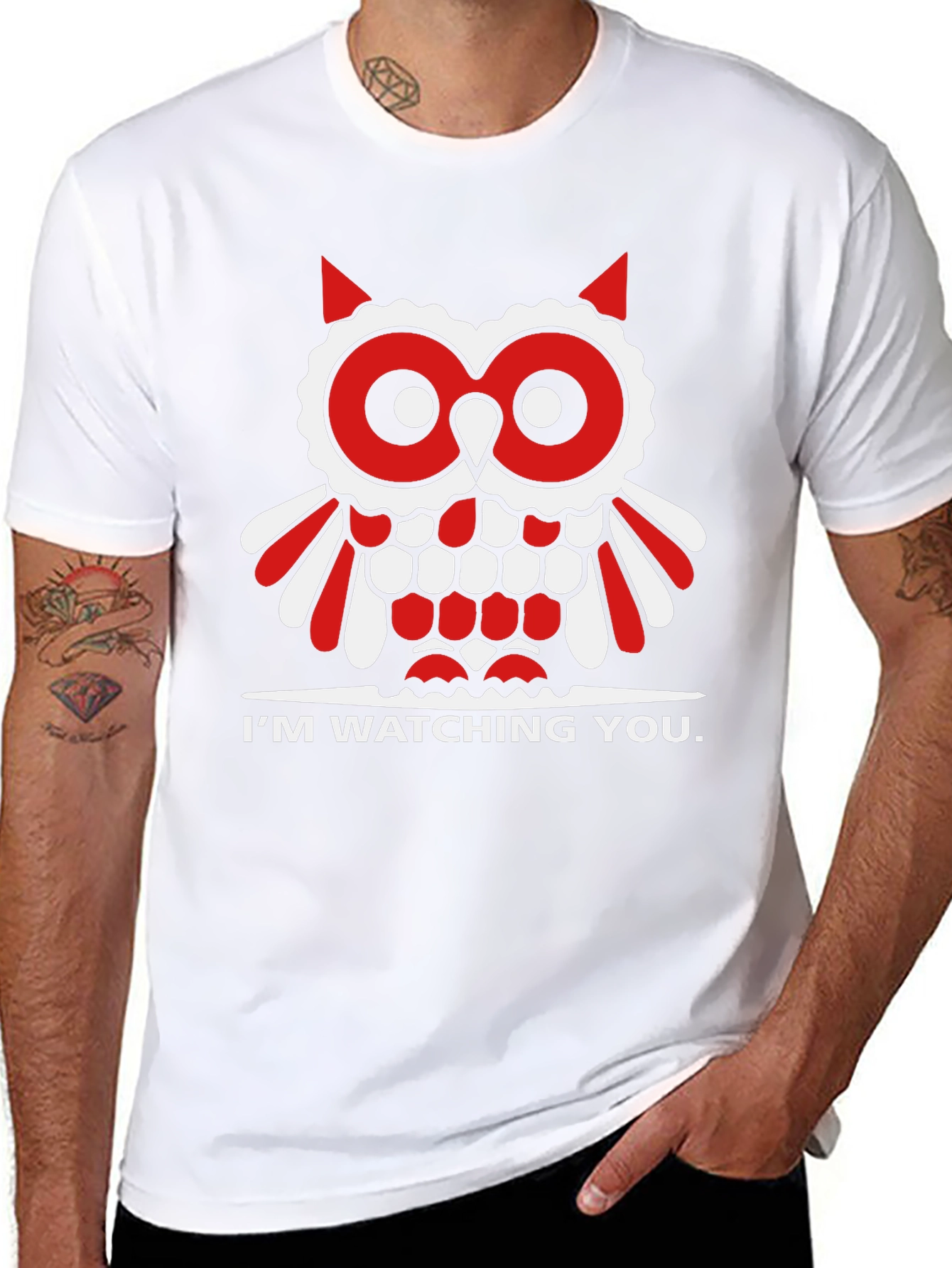 Owl Im Watching You Graphic Tee