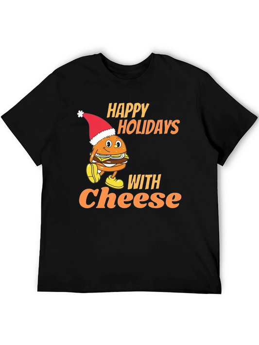 Happy Holidays With Cheese Burger T-Shirt