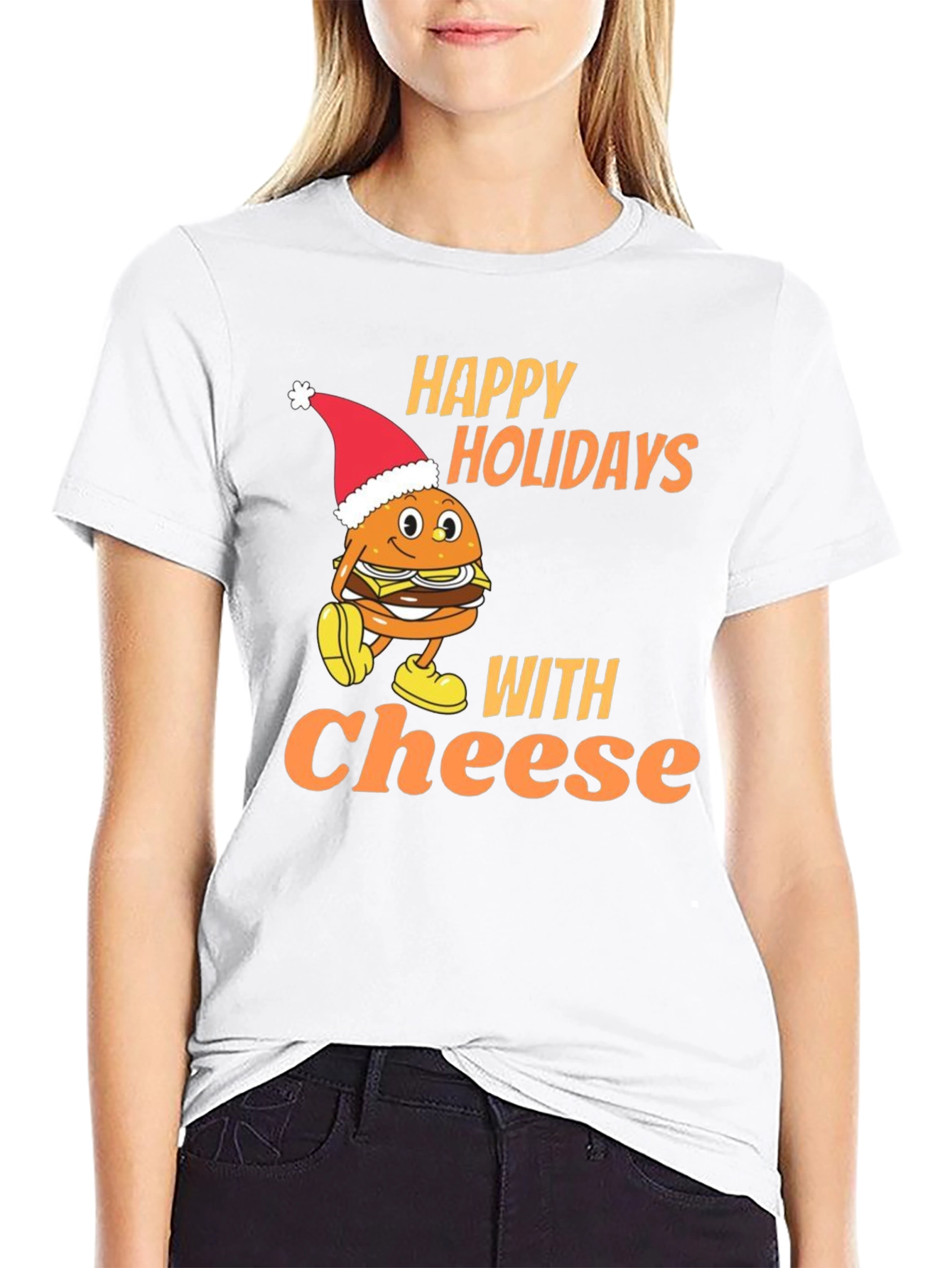 Happy Holidays With Cheese Burger T-Shirt