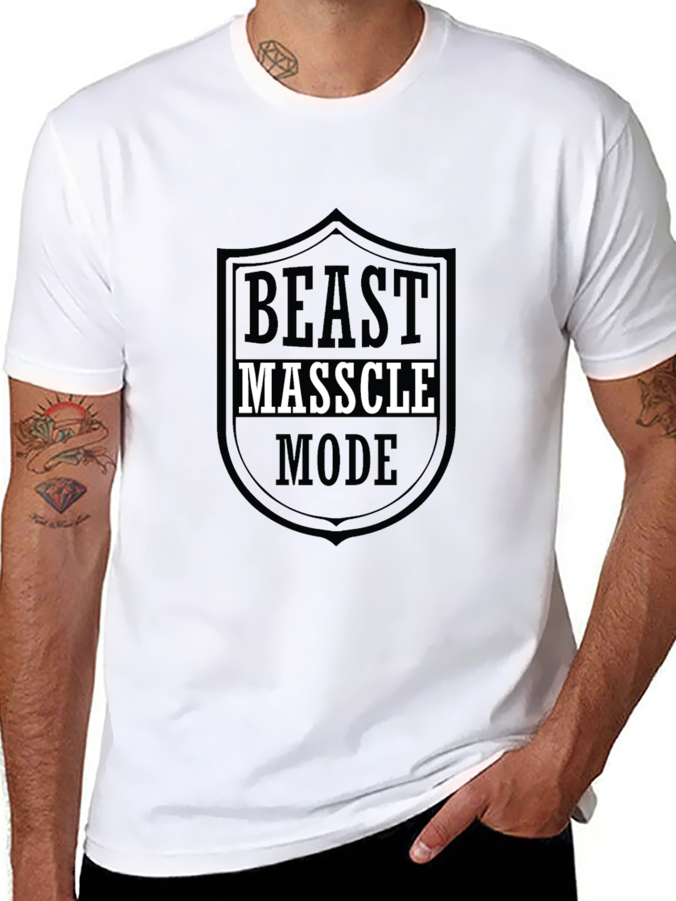 Beast Masscle Mode T-Shirt | Gym Motivation