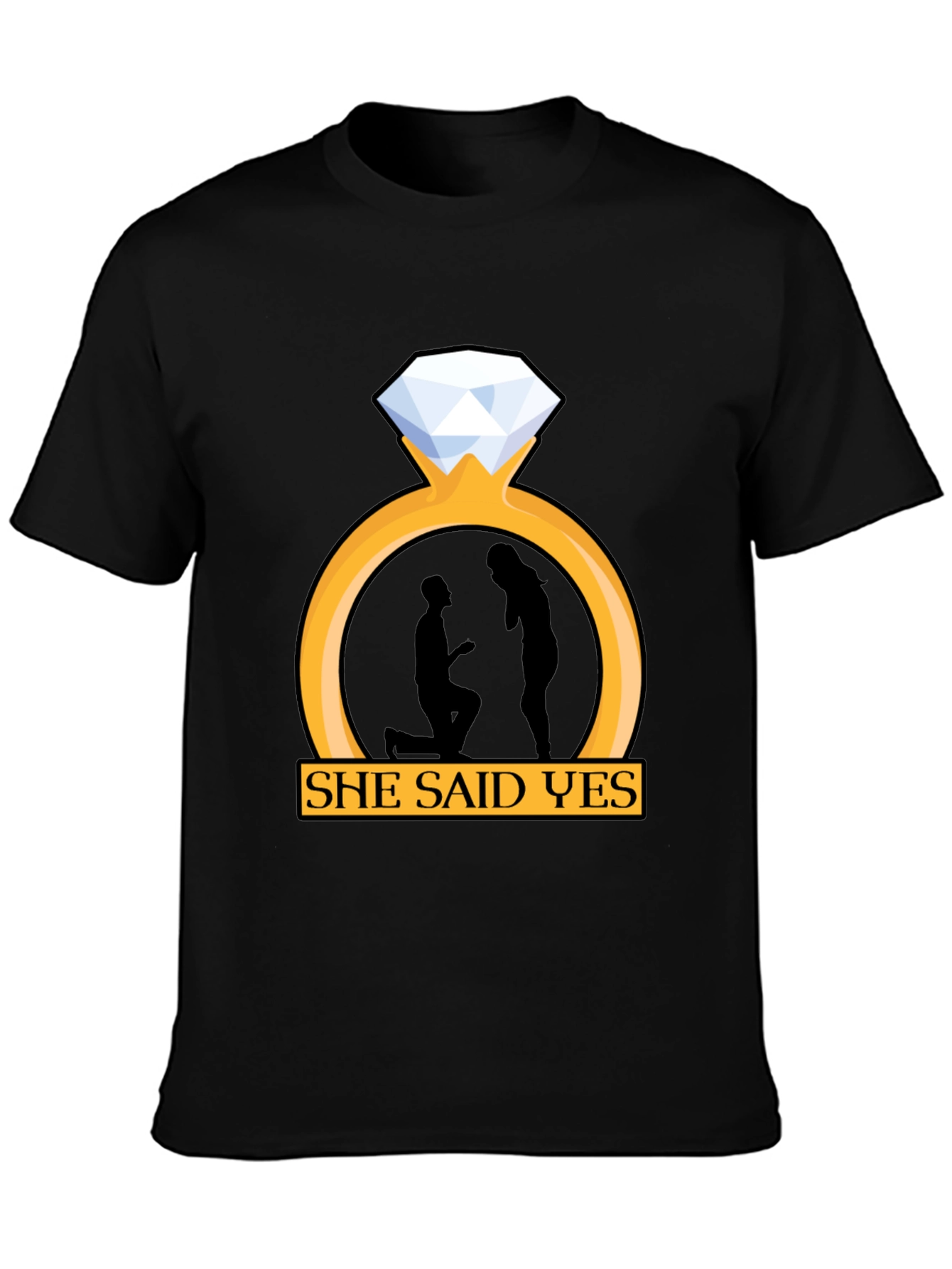 She Said Yes Engagement T-Shirt