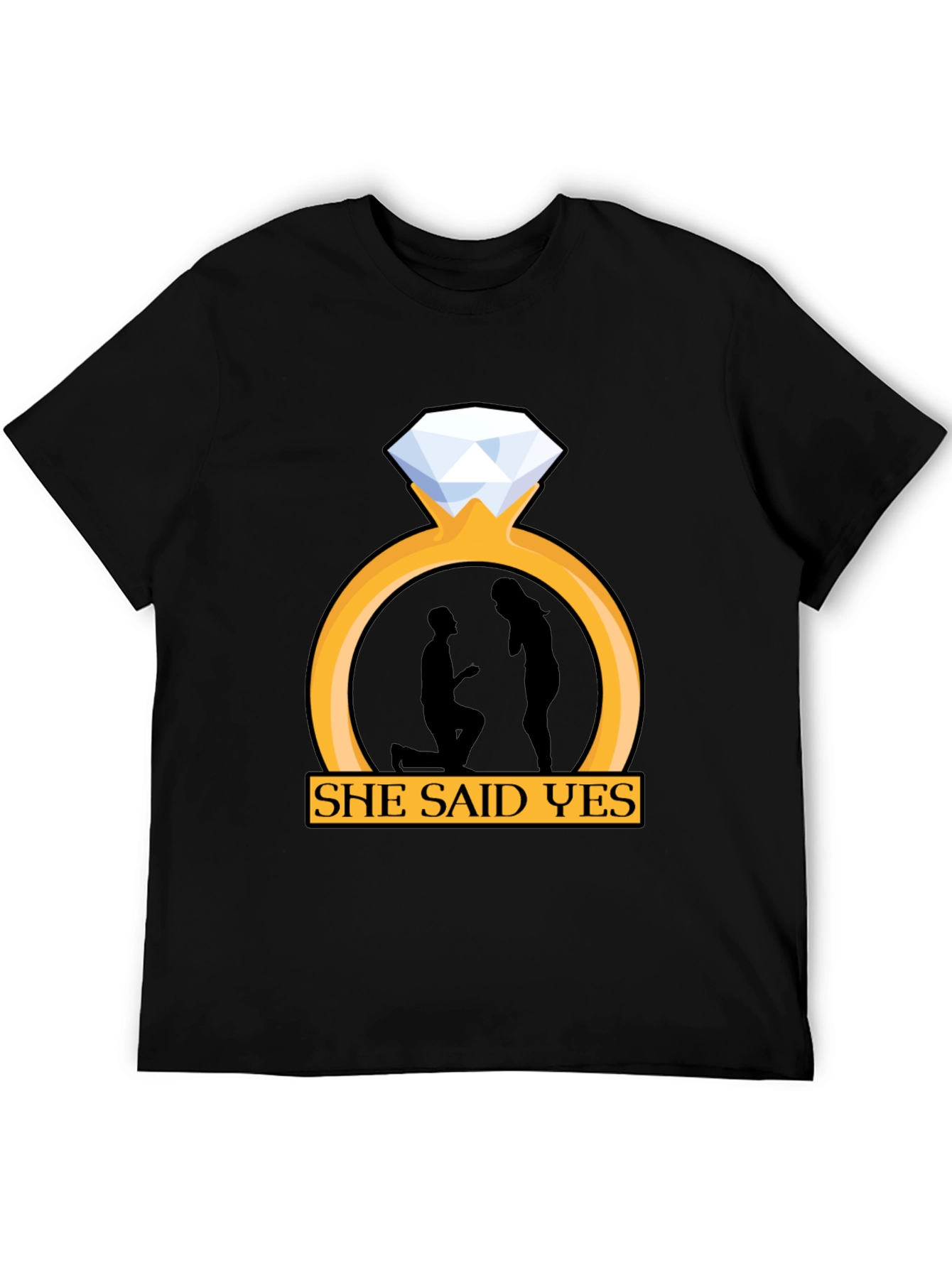 She Said Yes Engagement T-Shirt