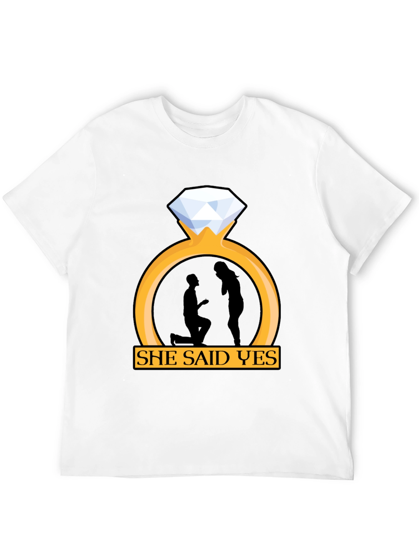 She Said Yes Engagement T-Shirt