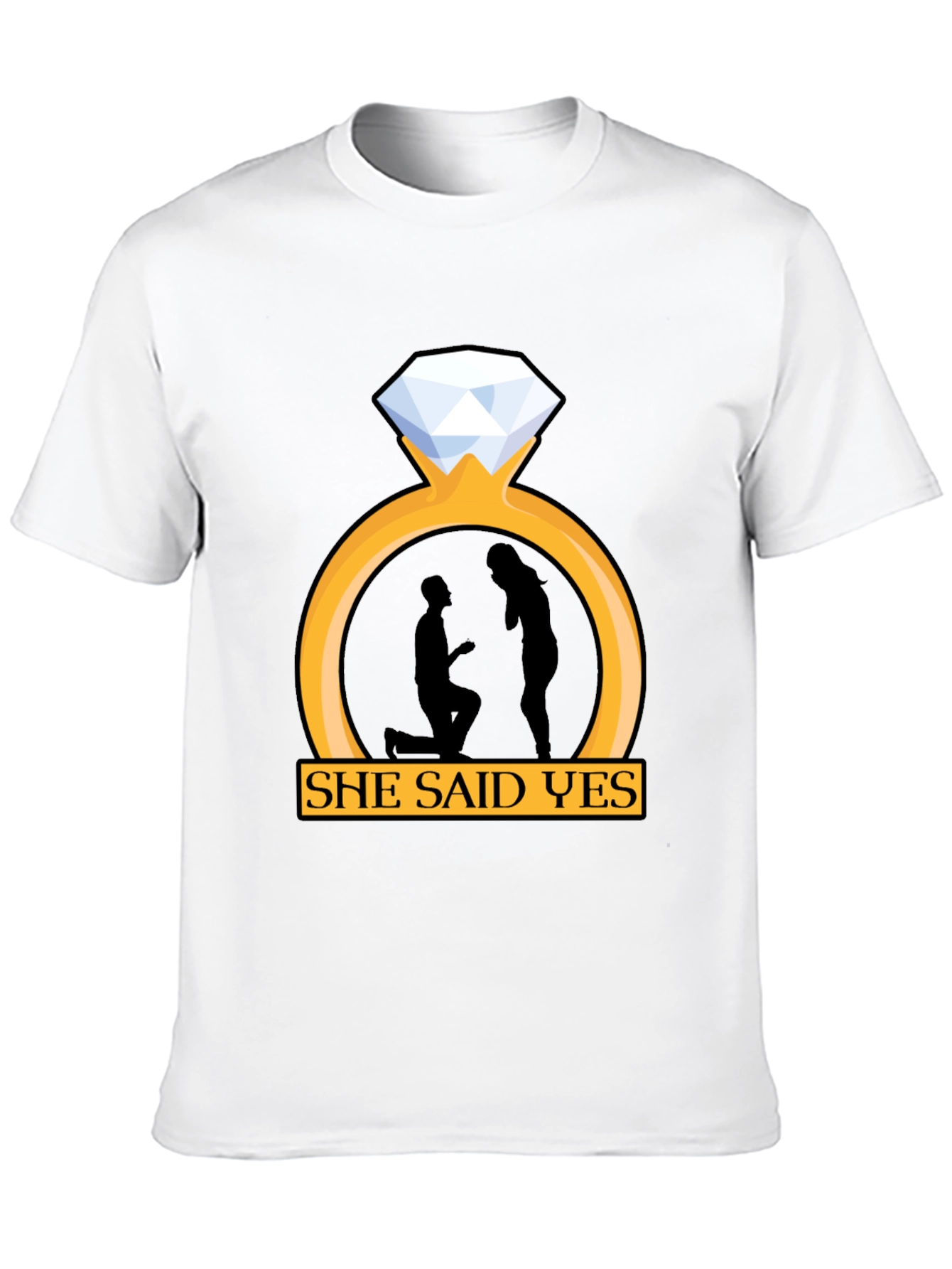 She Said Yes Engagement T-Shirt