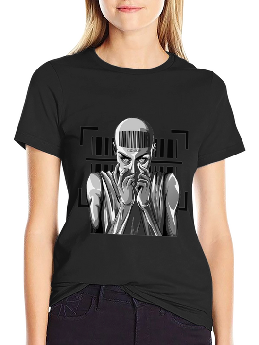 Barcode Woman Graphic Tee - Black
