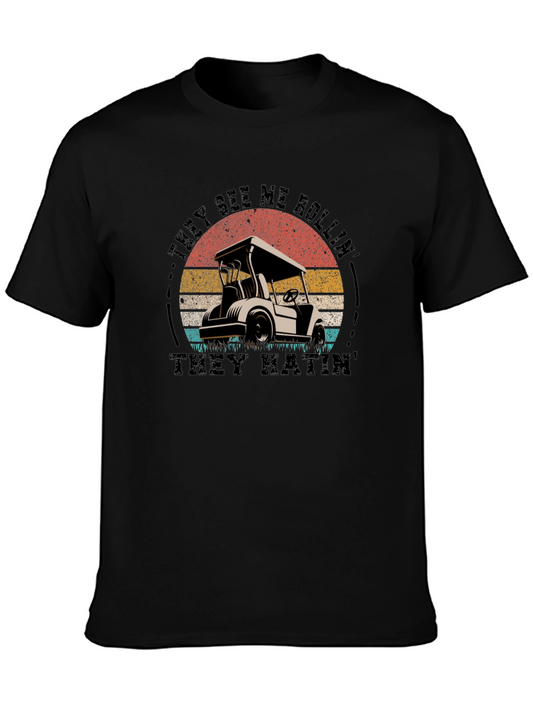 They See Me Rollin Mens Black T-Shirt