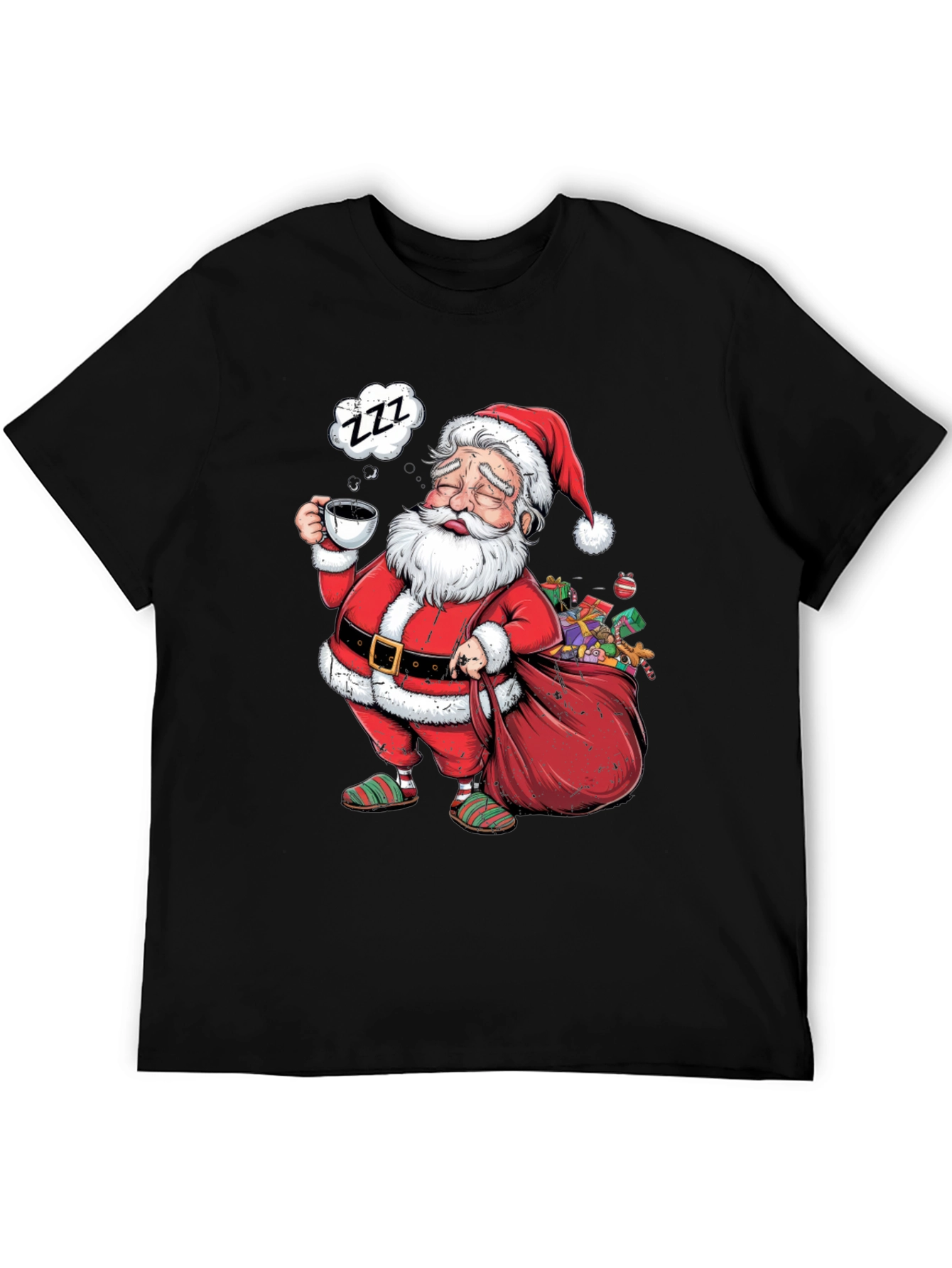 Sleepy Santa T-Shirt: Festive Holiday Wear