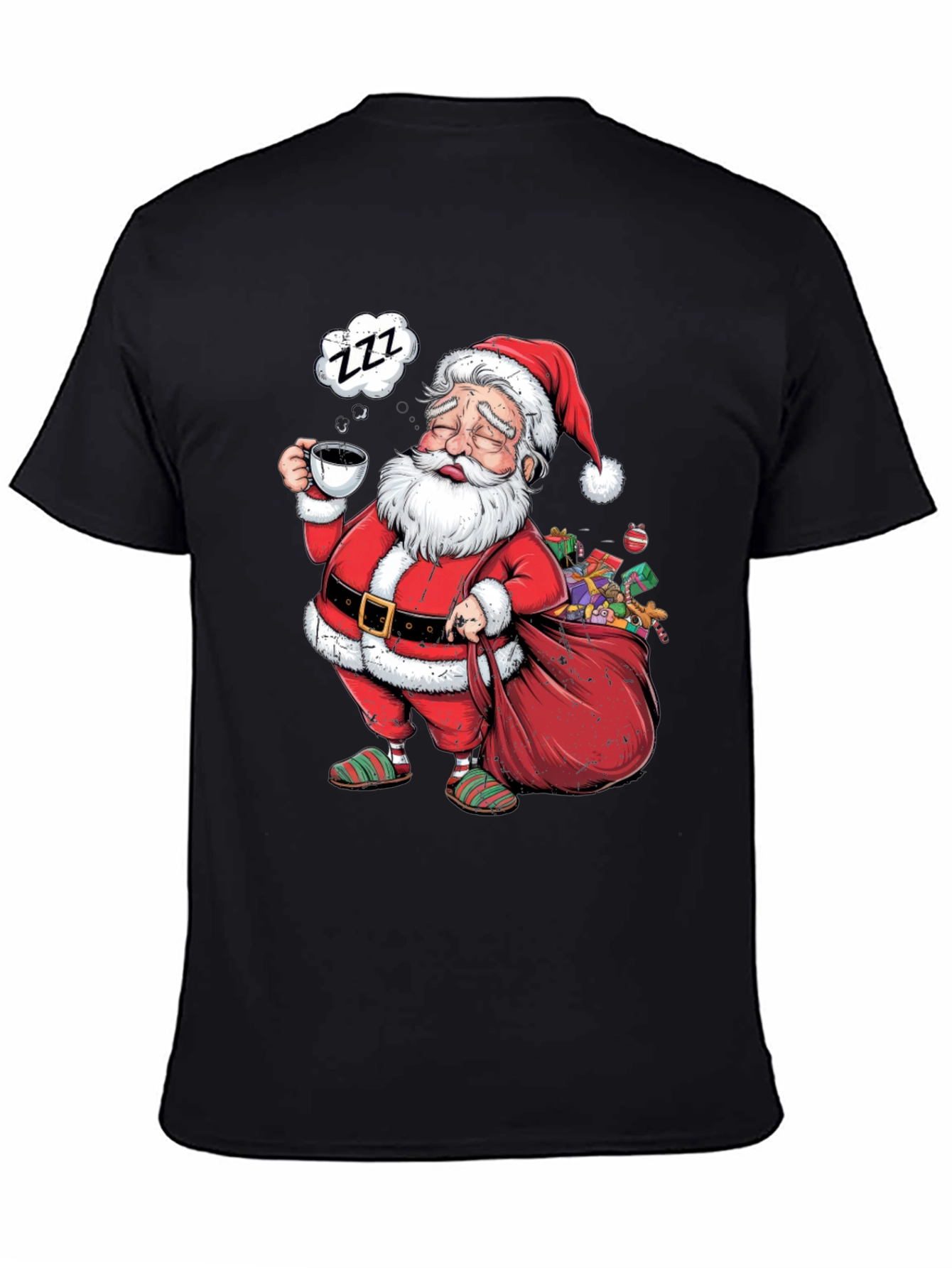 Sleepy Santa T-Shirt: Festive Holiday Wear