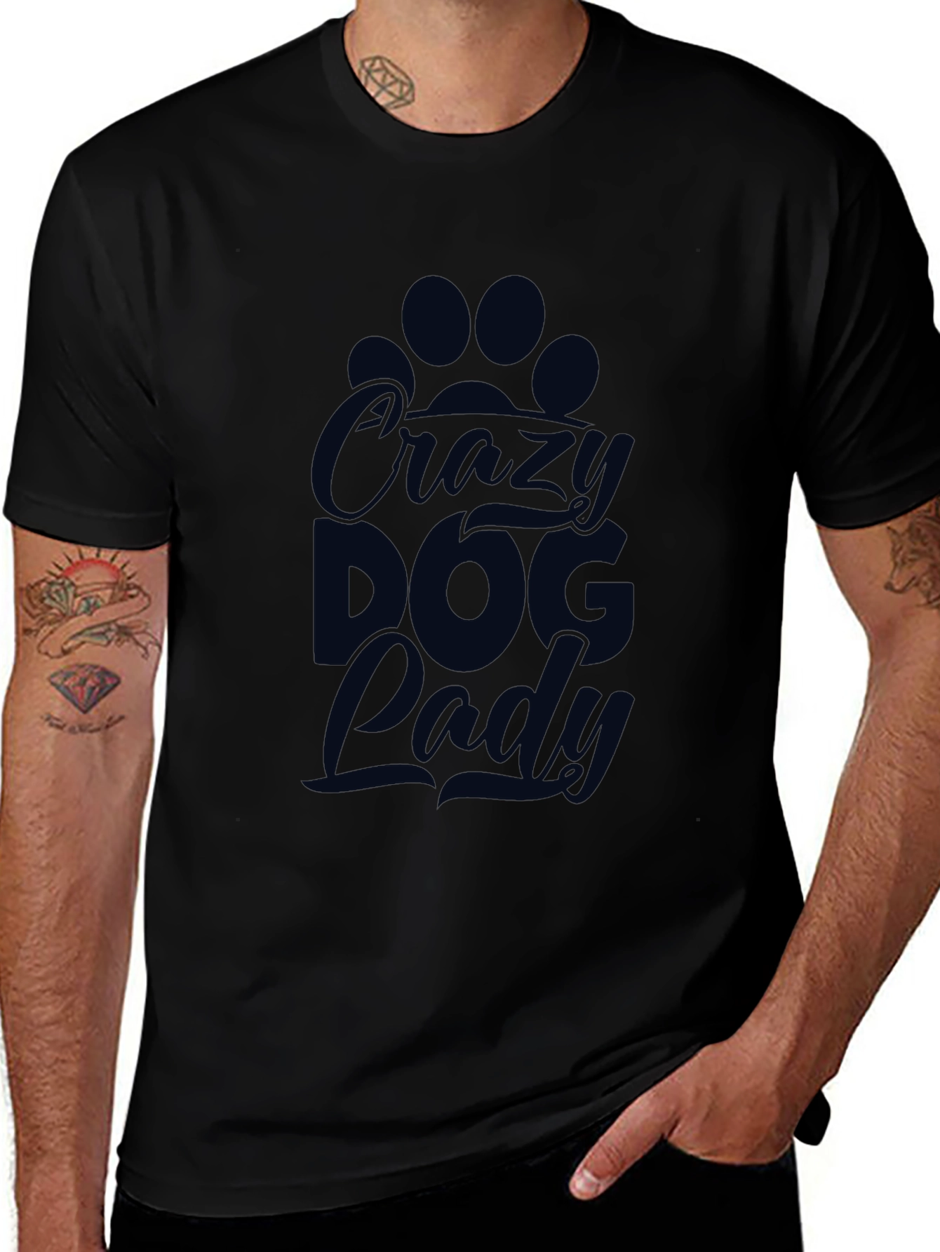 Crazy Dog Lady T-Shirt - Womens Graphic Tee