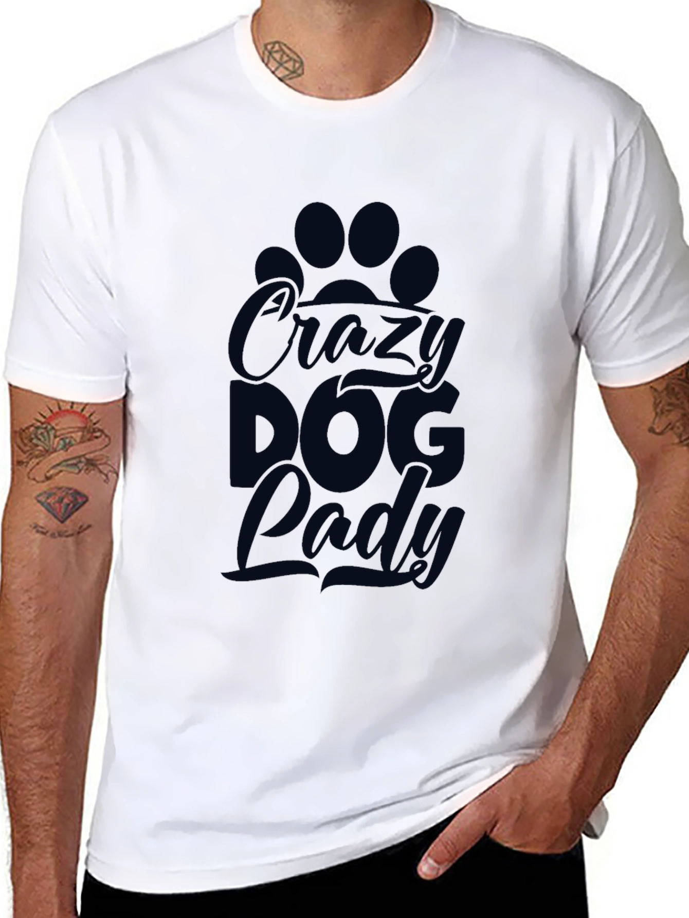 Crazy Dog Lady T-Shirt - Womens Graphic Tee