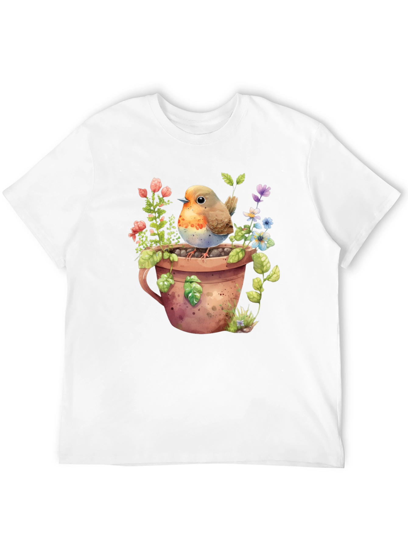 Robin in Pot T-Shirt