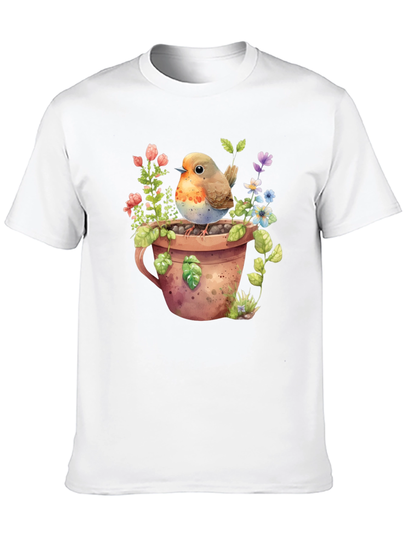 Robin in Pot T-Shirt