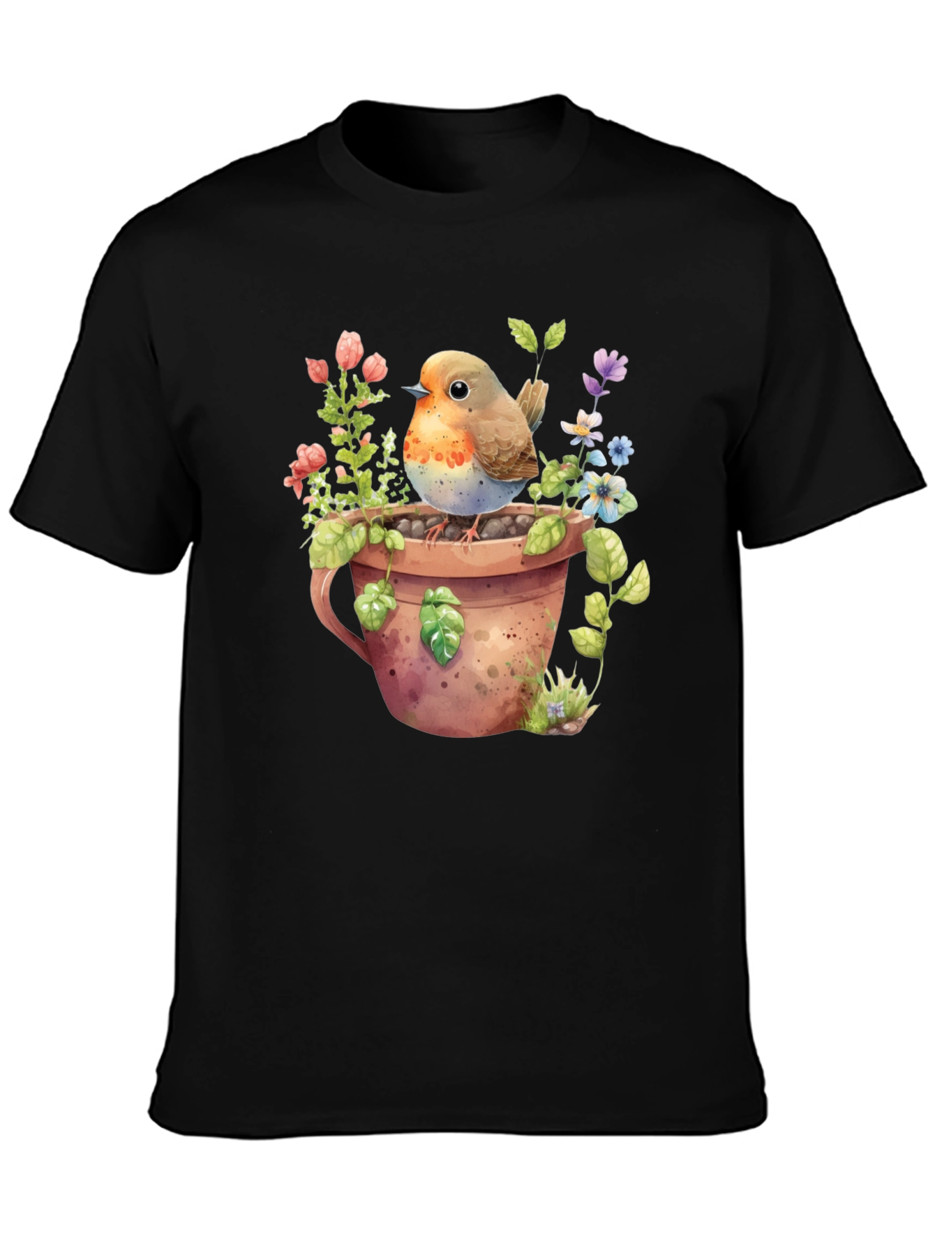 Robin in Pot T-Shirt