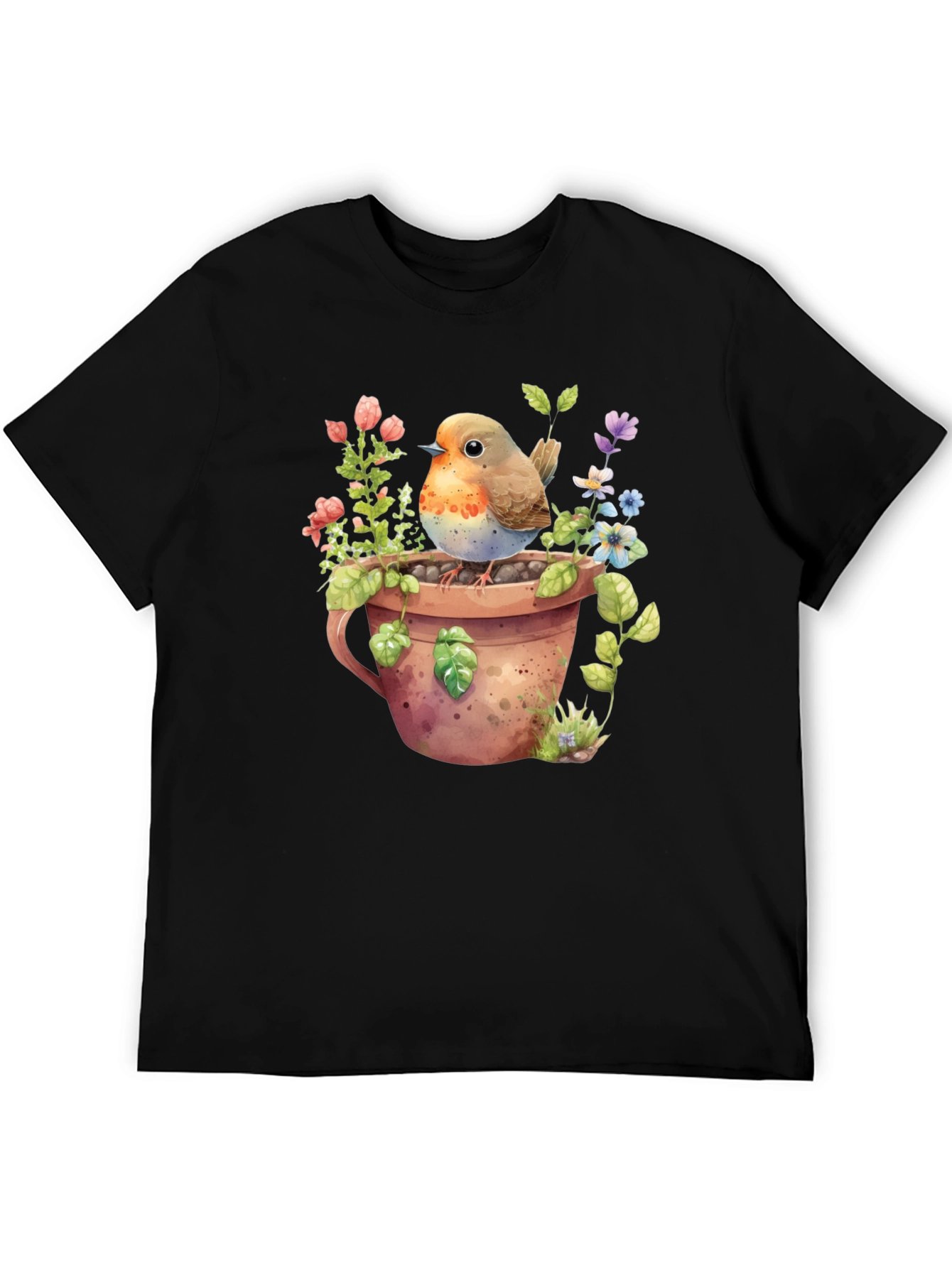 Robin in Pot T-Shirt