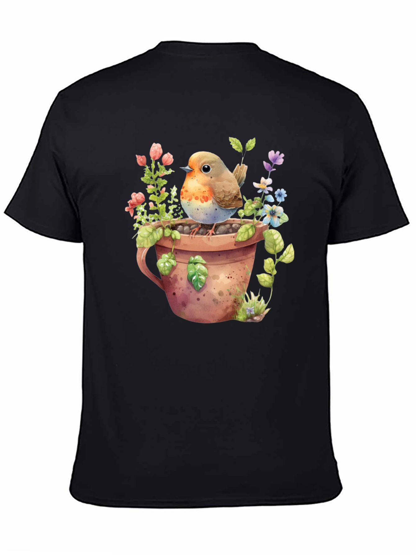 Robin in Pot T-Shirt