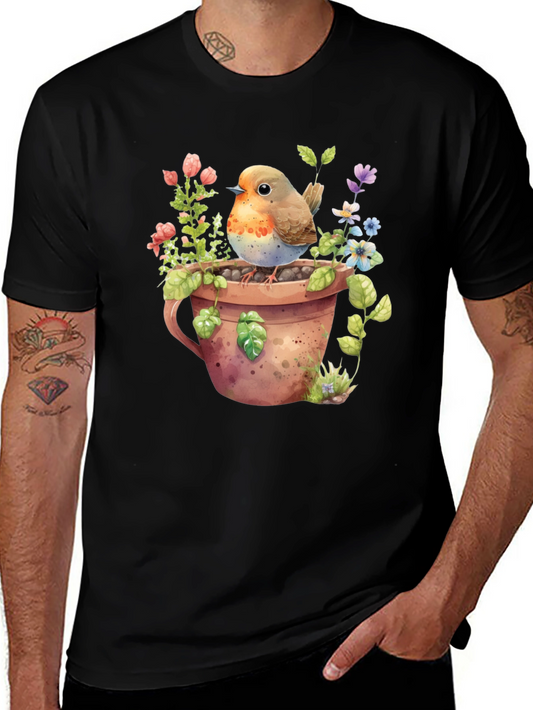 Robin in Pot T-Shirt