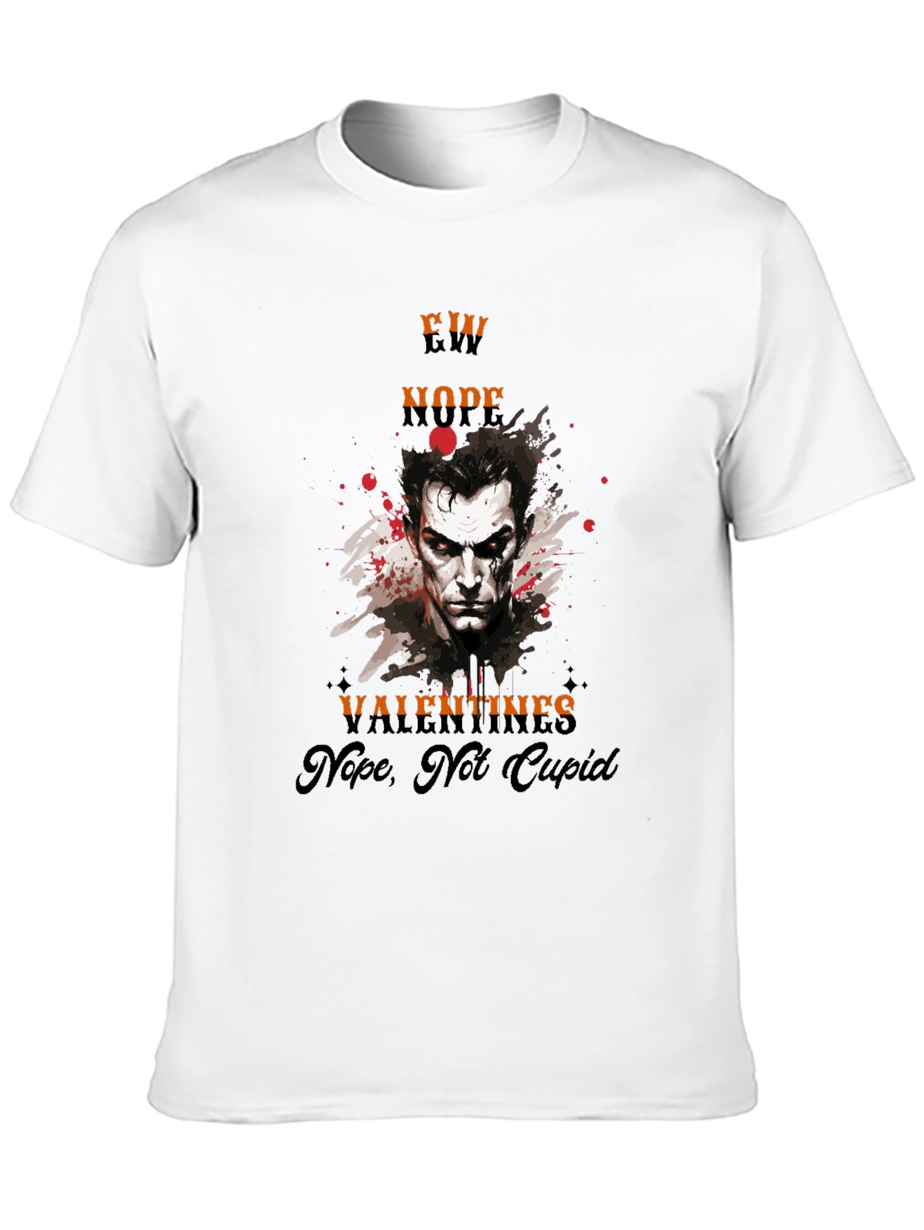 Anti-Valentines Day Vampire Graphic T-Shirt