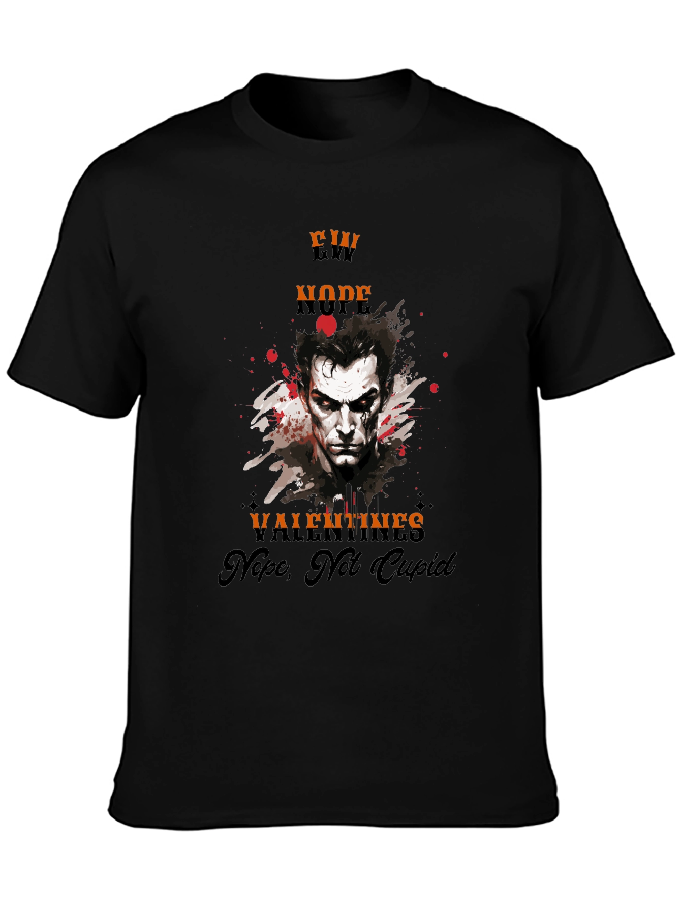 Anti-Valentines Day Vampire Graphic T-Shirt