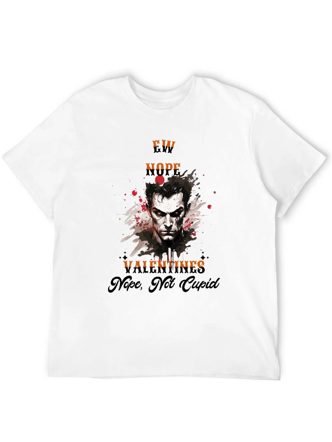 Anti-Valentines Day Vampire Graphic T-Shirt