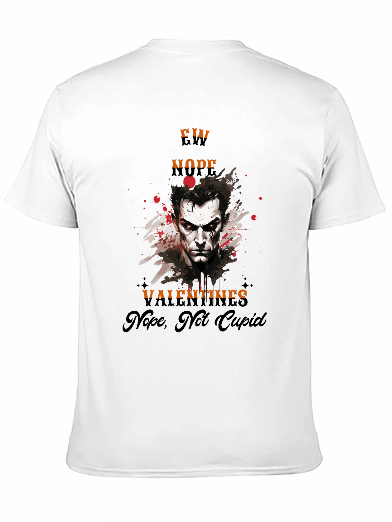 Anti-Valentines Day Vampire Graphic T-Shirt