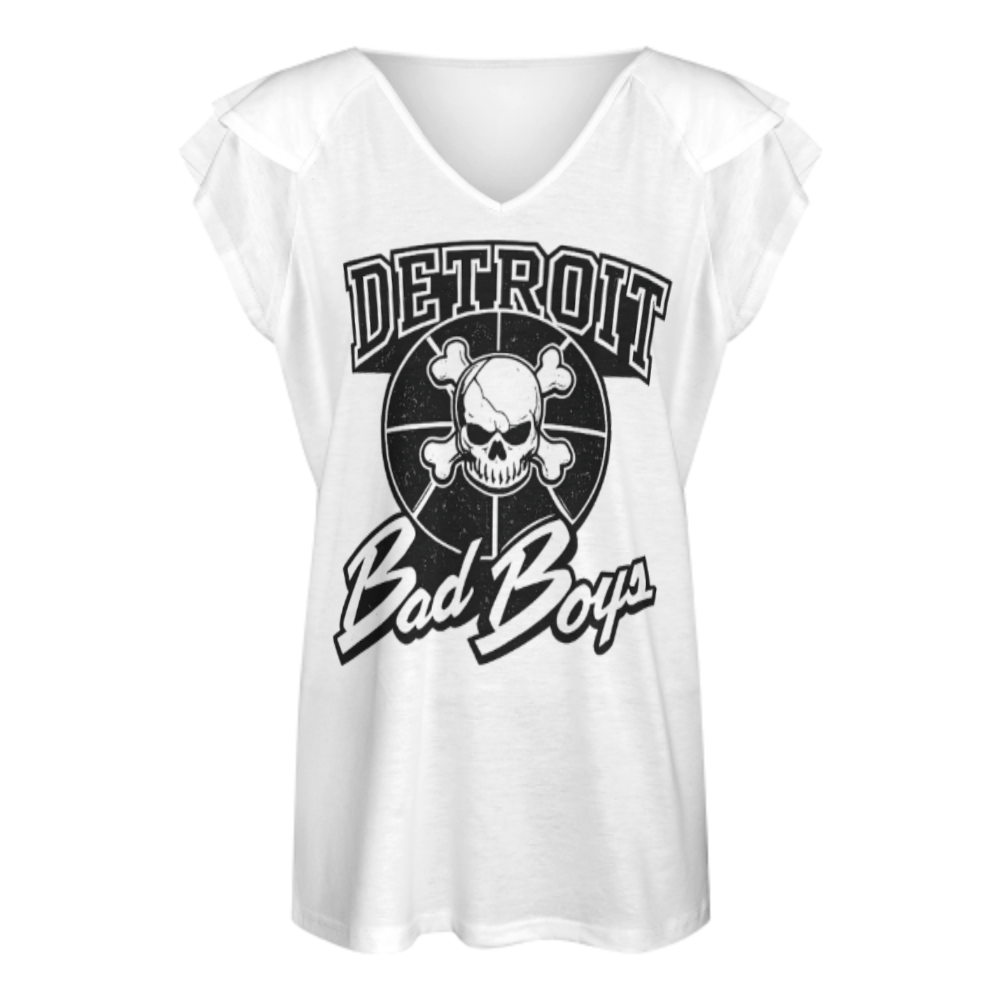 Detroit Bad Boys Skull Basketball Graphic T-Shirt – Vintage Streetwear Sports Style Tee(z246)