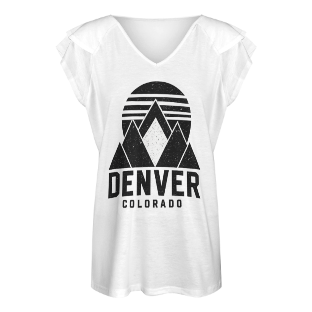 Denver Colorado Mountain Graphic T-Shirt – Retro Outdoor Adventure Nature Travel Tee(z244)