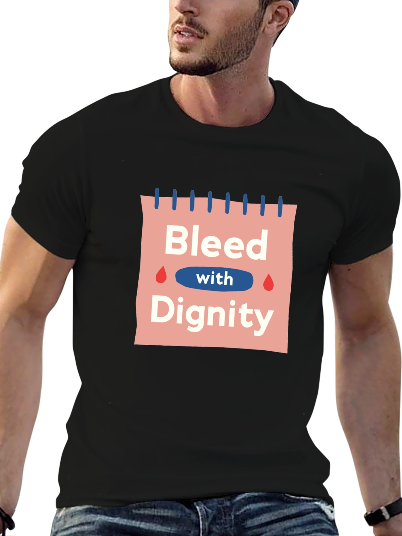 Bleed with Dignity Black Graphic T-Shirt