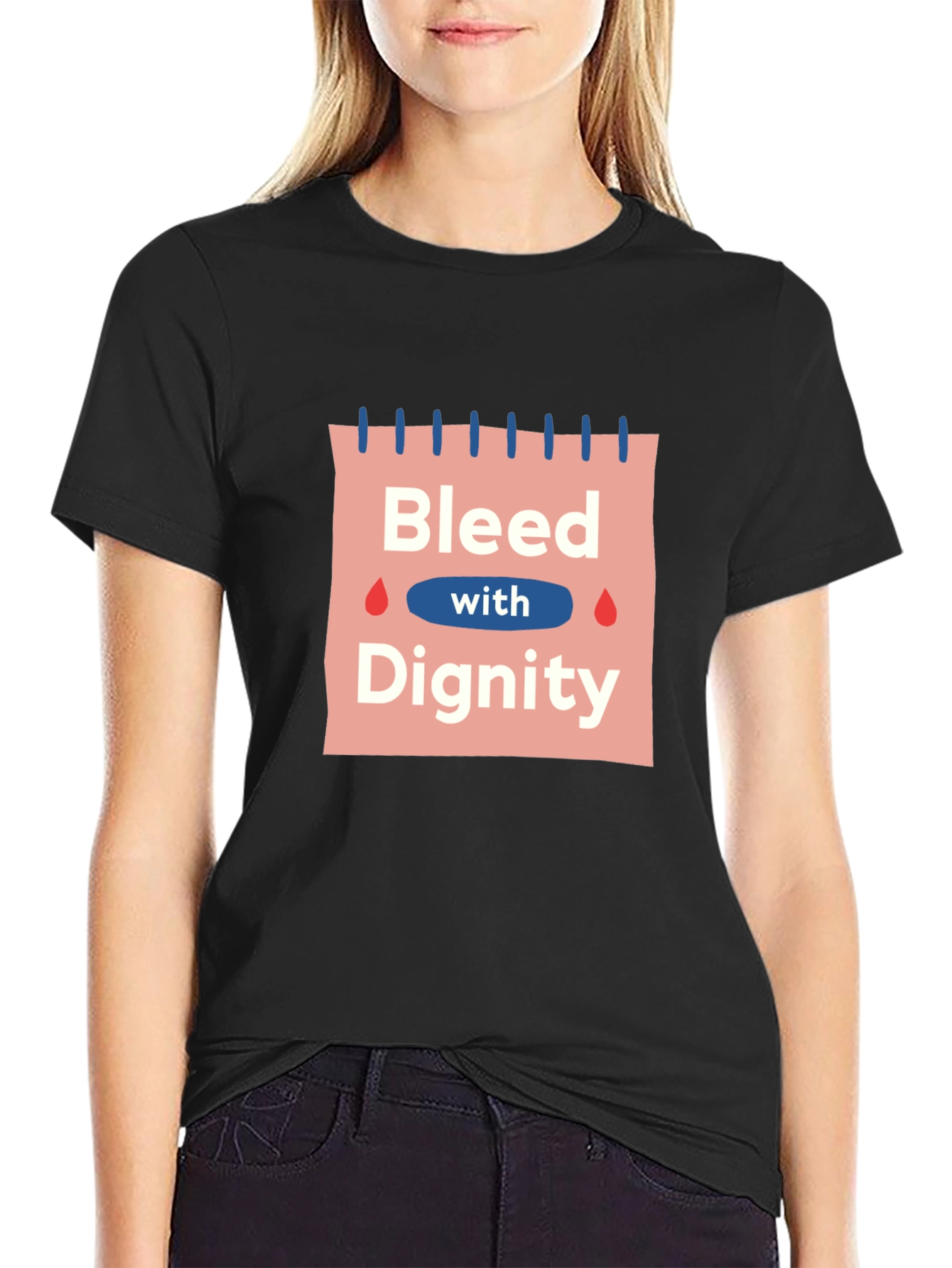 Bleed with Dignity Black Graphic T-Shirt
