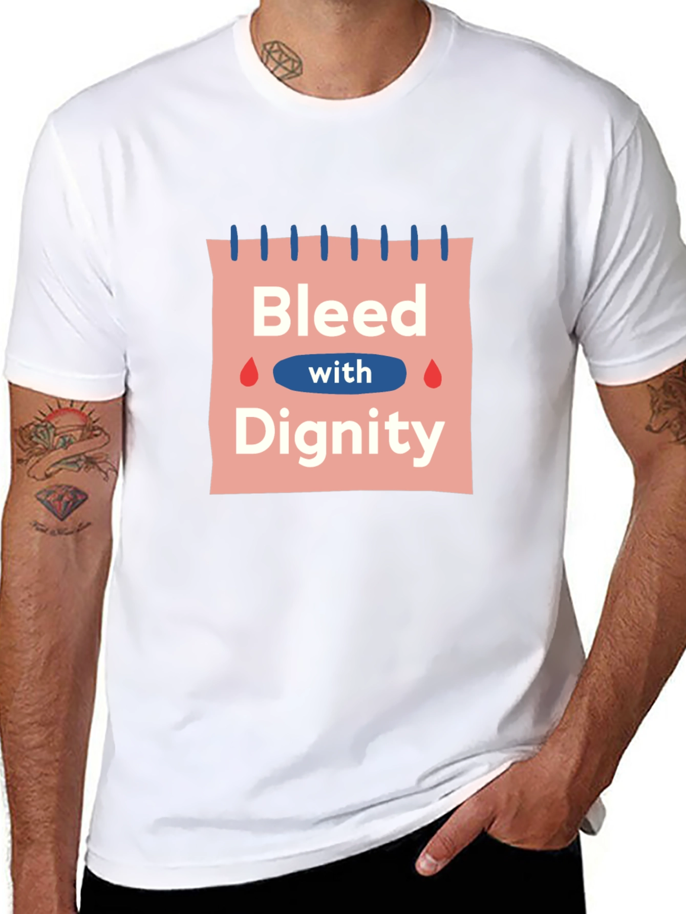Bleed with Dignity Black Graphic T-Shirt