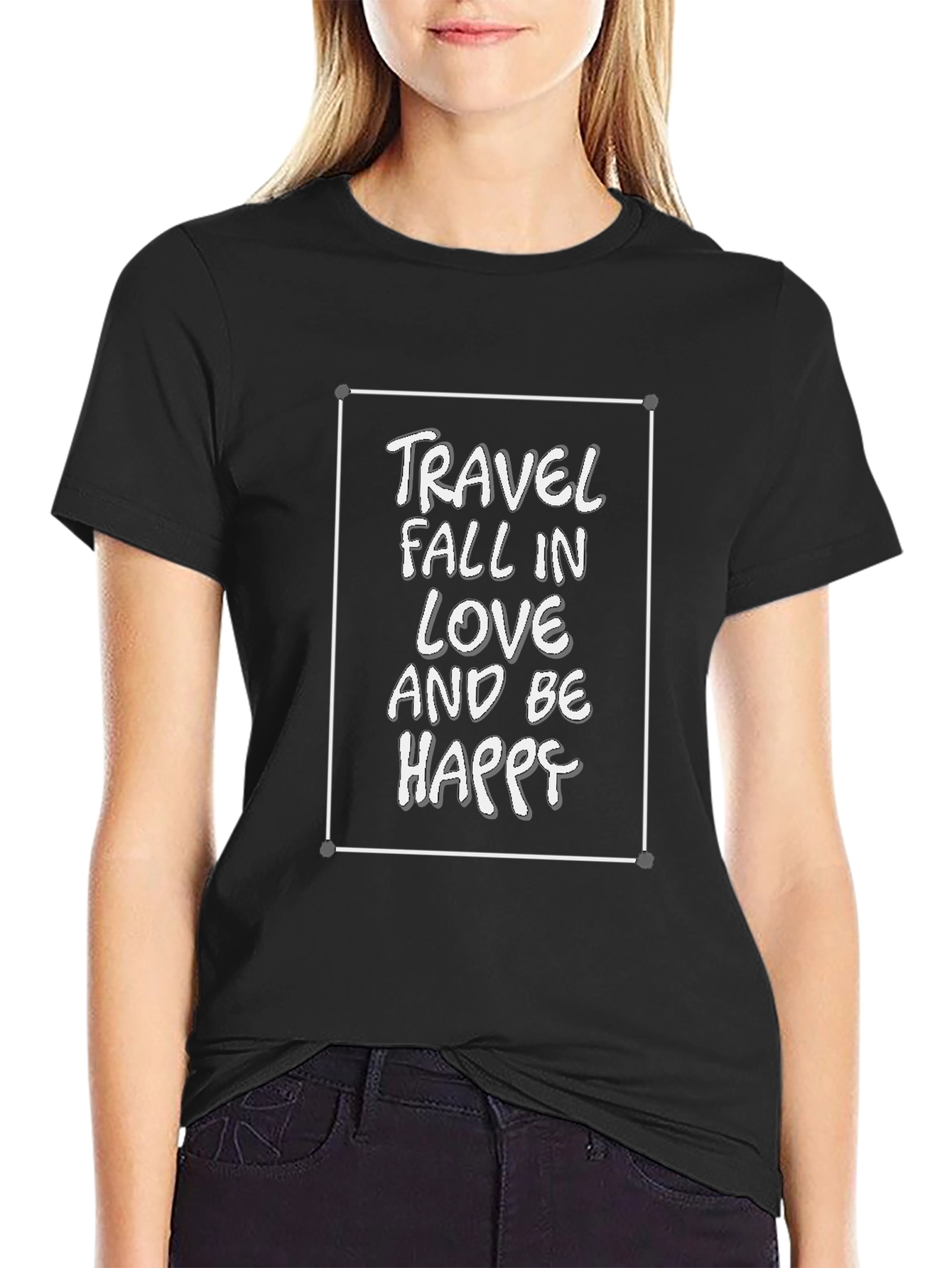 Travel Fall in Love Be Happy Graphic Tee