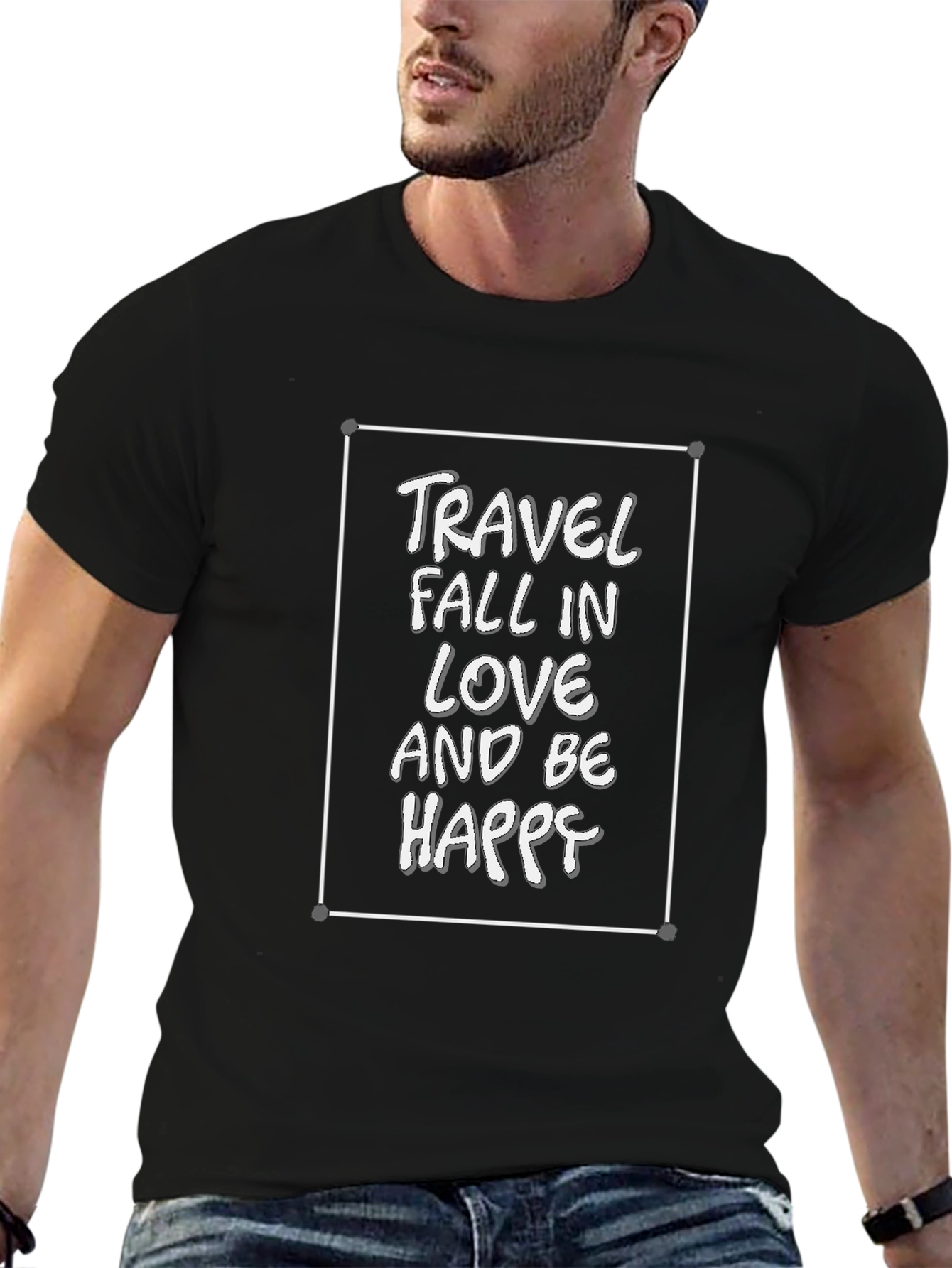 Travel Fall in Love Be Happy Graphic Tee