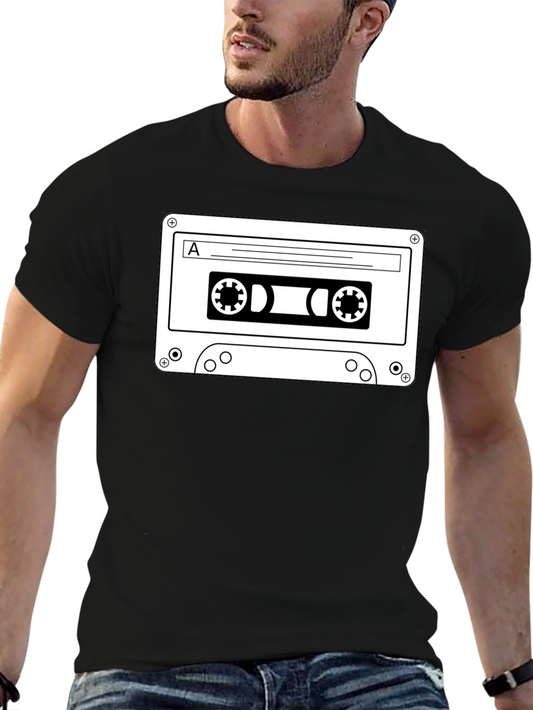 Retro Cassette Tape Black T-Shirt