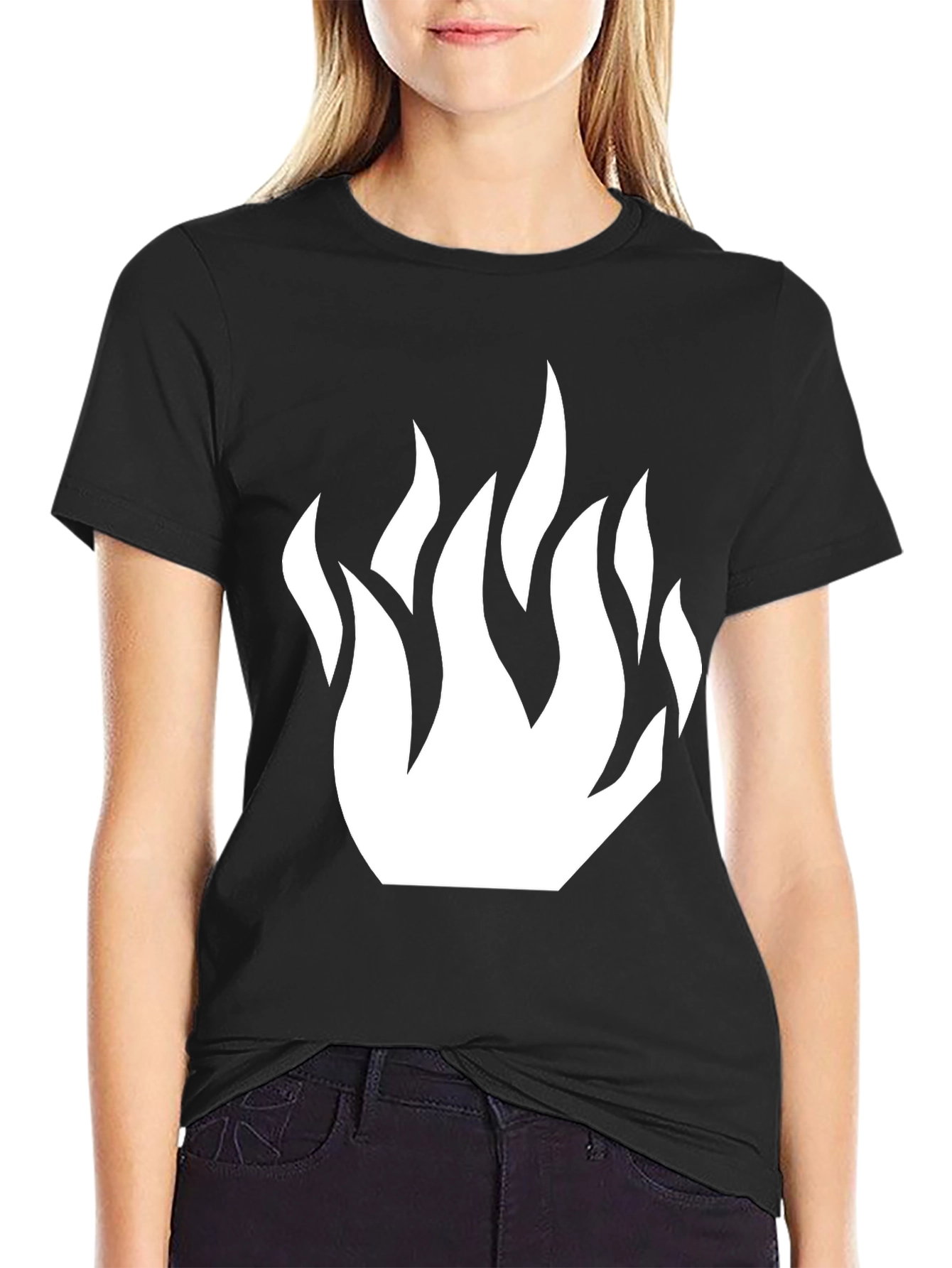 Flame Graphic Black T-Shirt