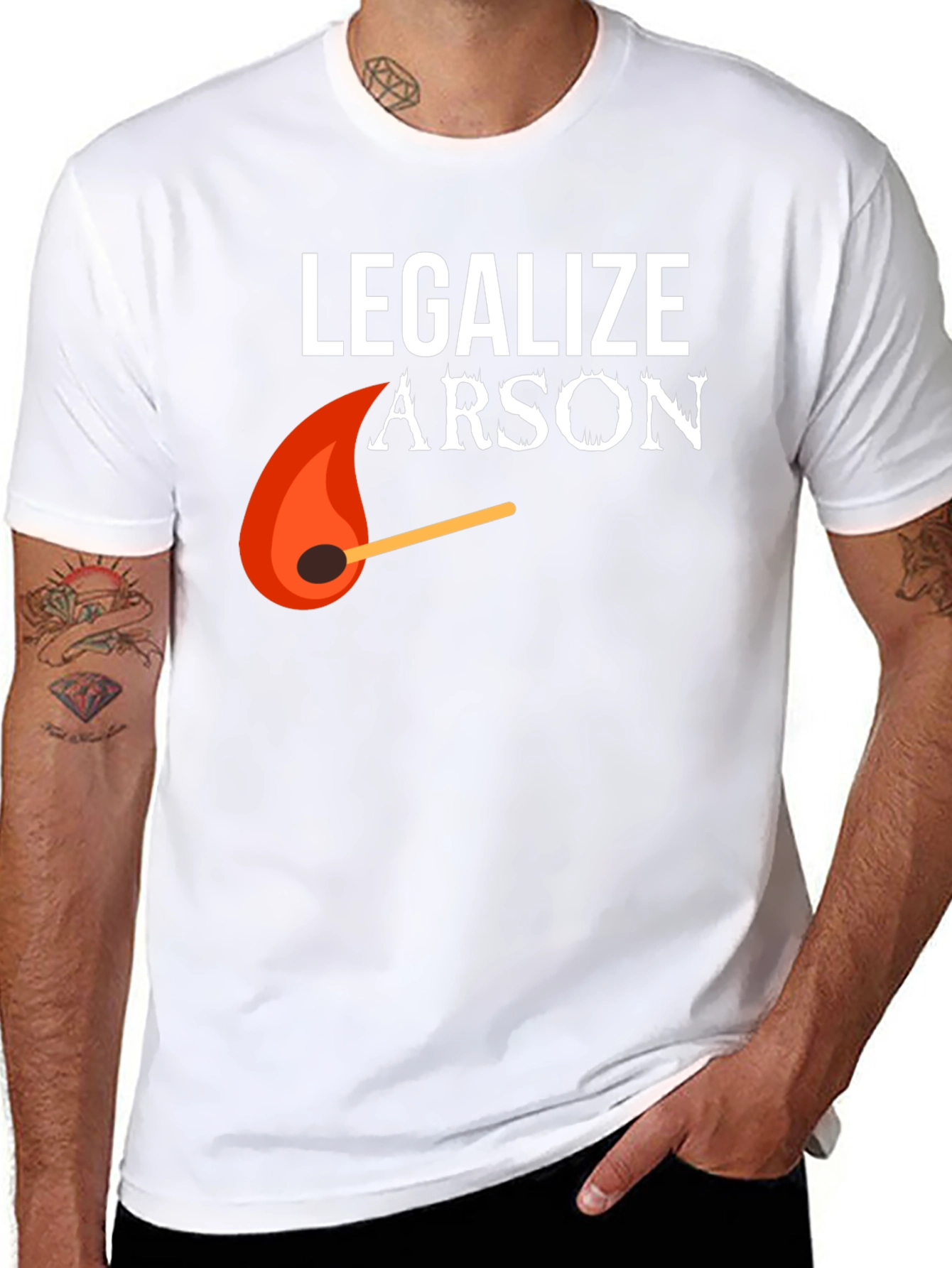 Legalize Arson Graphic Tee - Funny Fire Starter Shirt