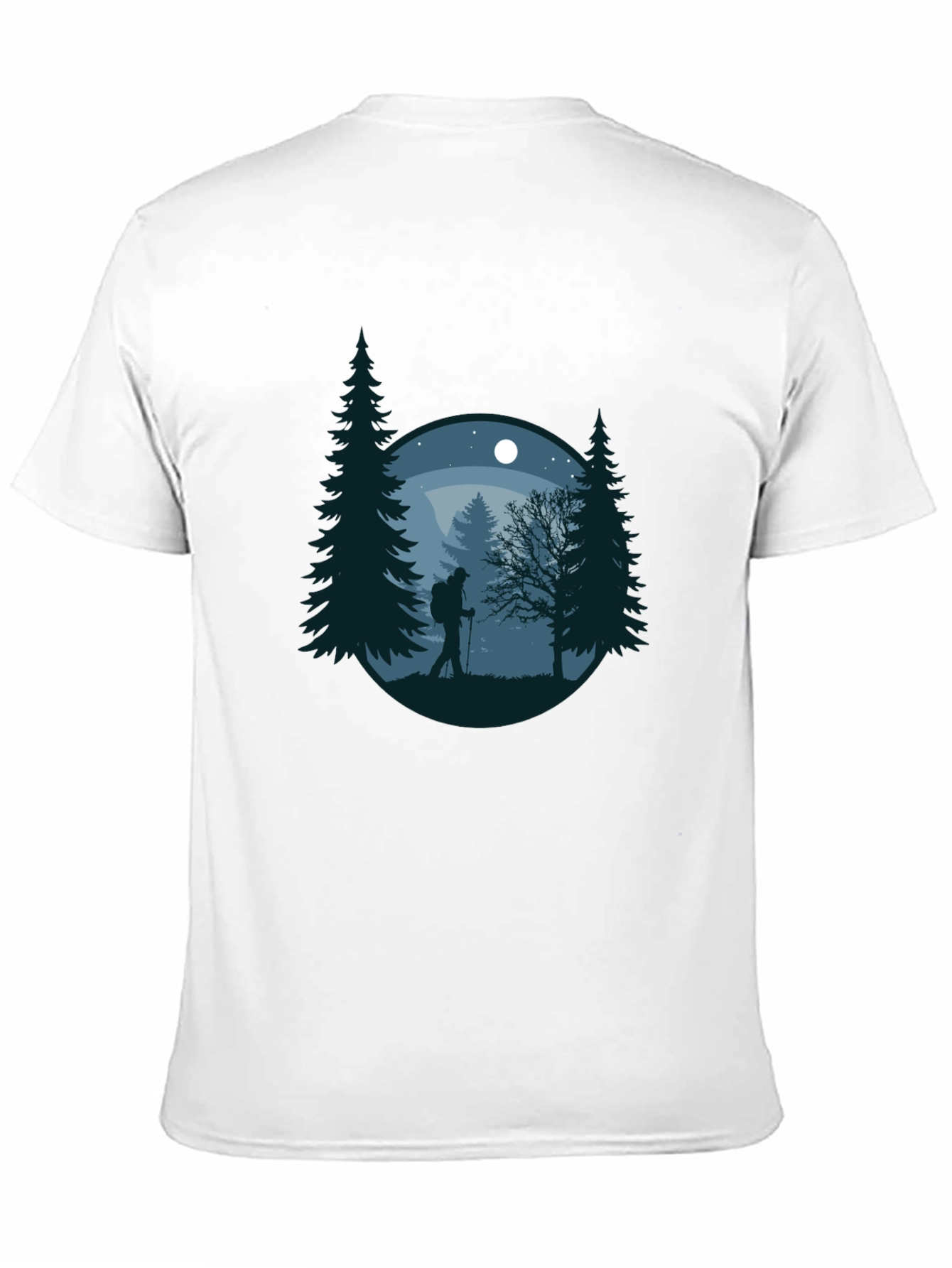 Nature Hiker Graphic Tee - Black Cotton T-Shirt