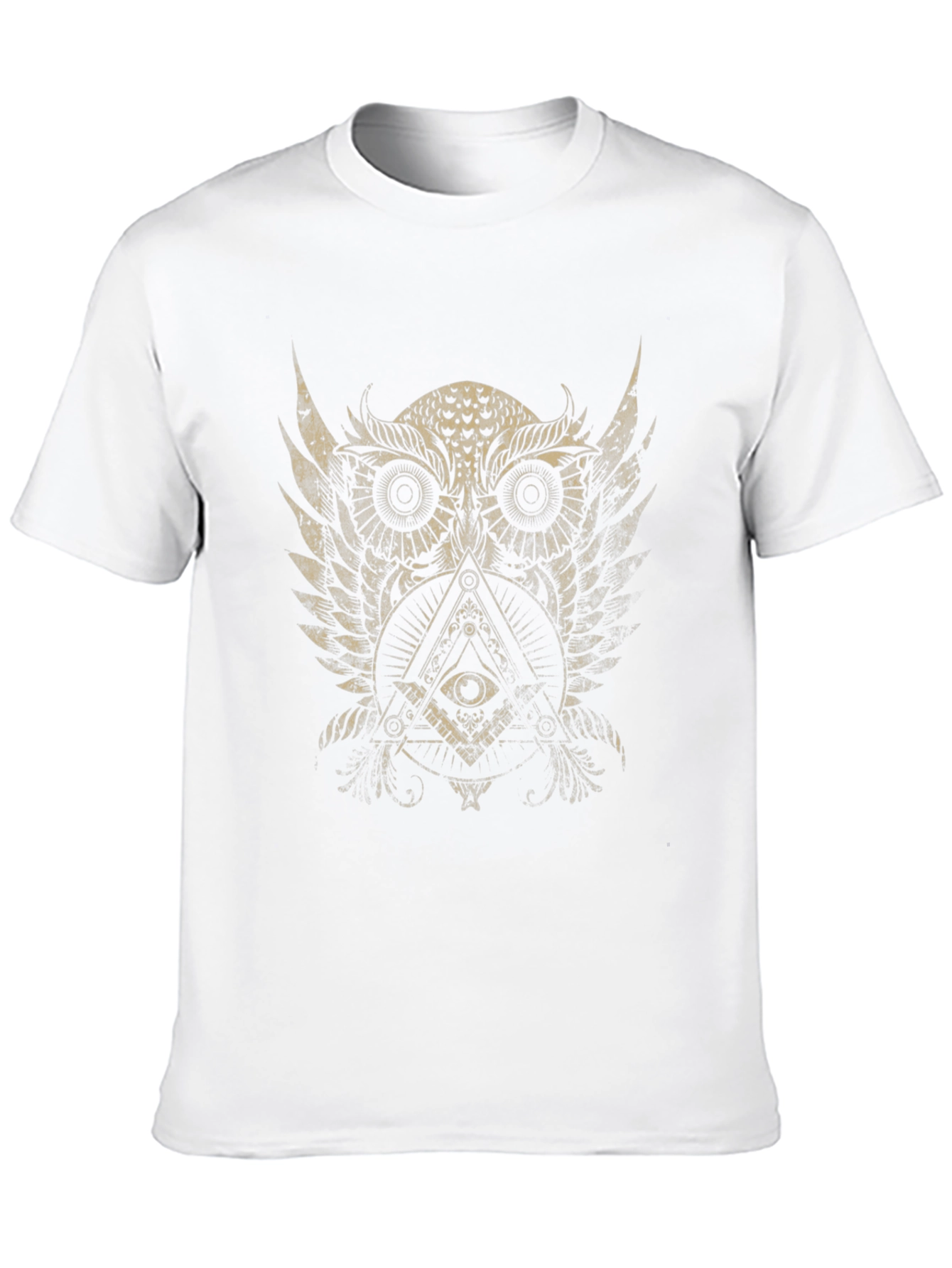 Mystic Owl Graphic Tee - Black Cotton Blend