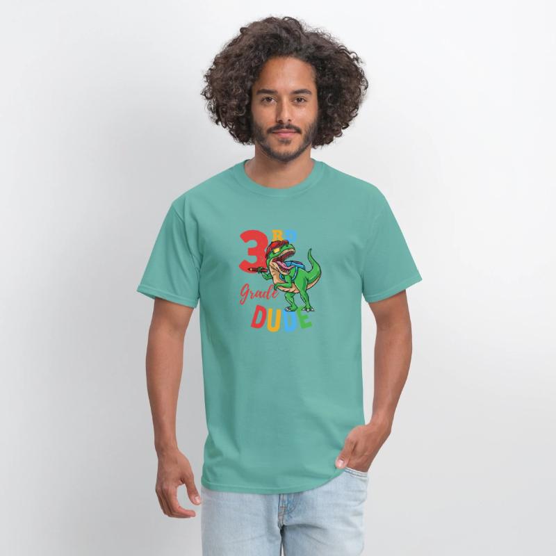 3rd Grade Dude T-Rex Dinosaur Back To School Boys