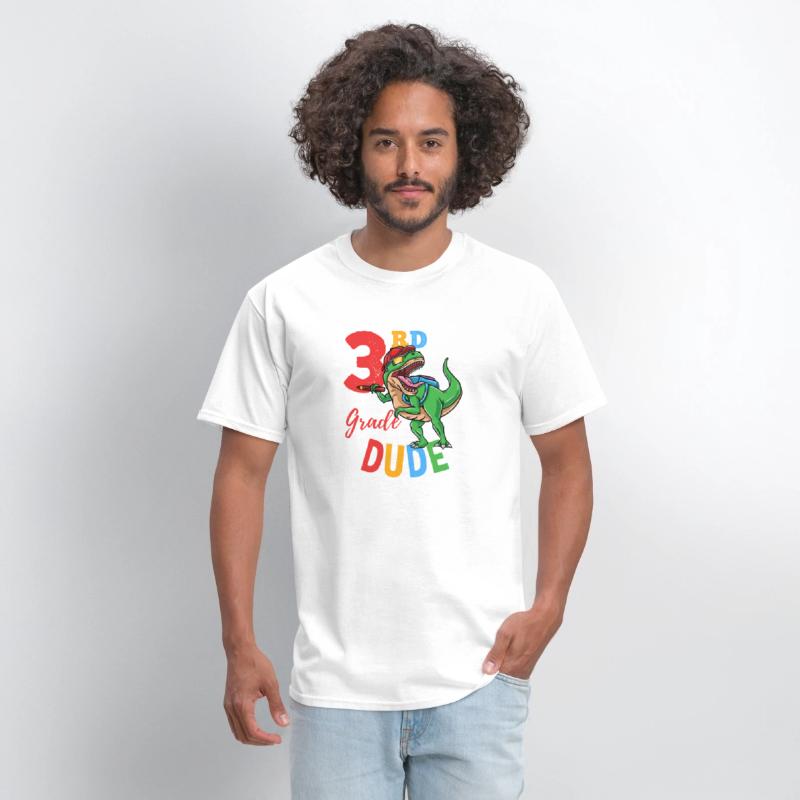 3rd Grade Dude T-Rex Dinosaur Back To School Boys