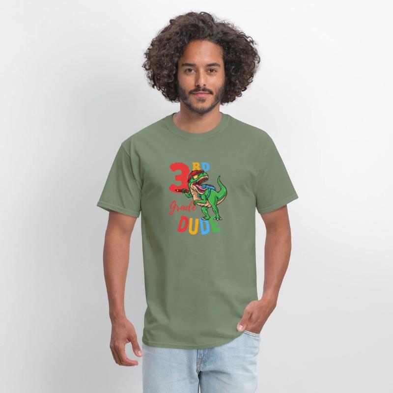 3rd Grade Dude T-Rex Dinosaur Back To School Boys