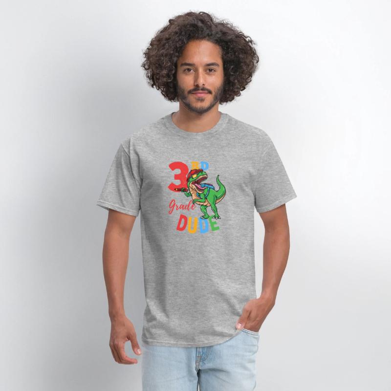 3rd Grade Dude T-Rex Dinosaur Back To School Boys