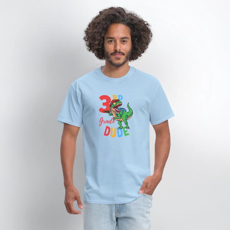 3rd Grade Dude T-Rex Dinosaur Back To School Boys